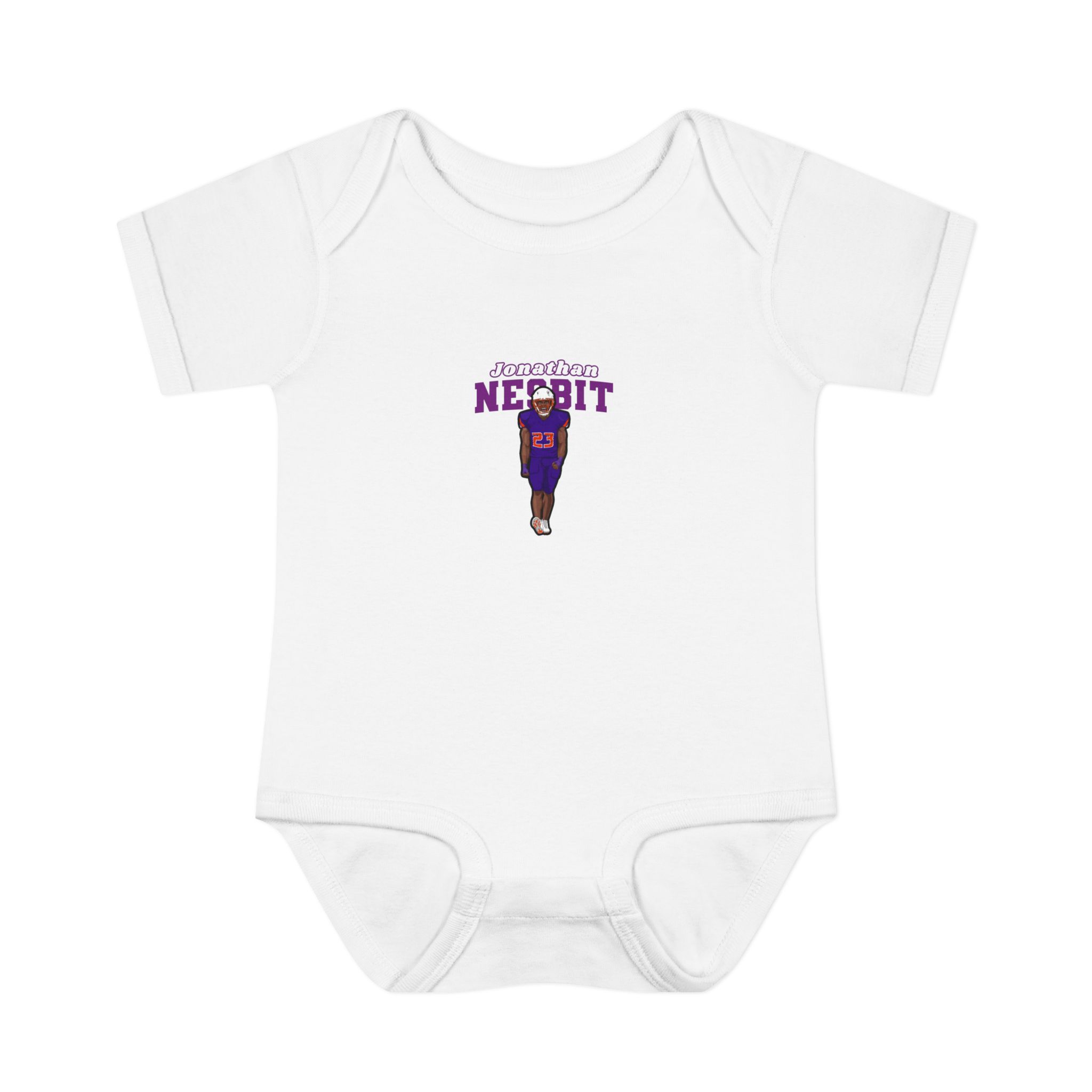Baby Onesie — character_name_arch in White