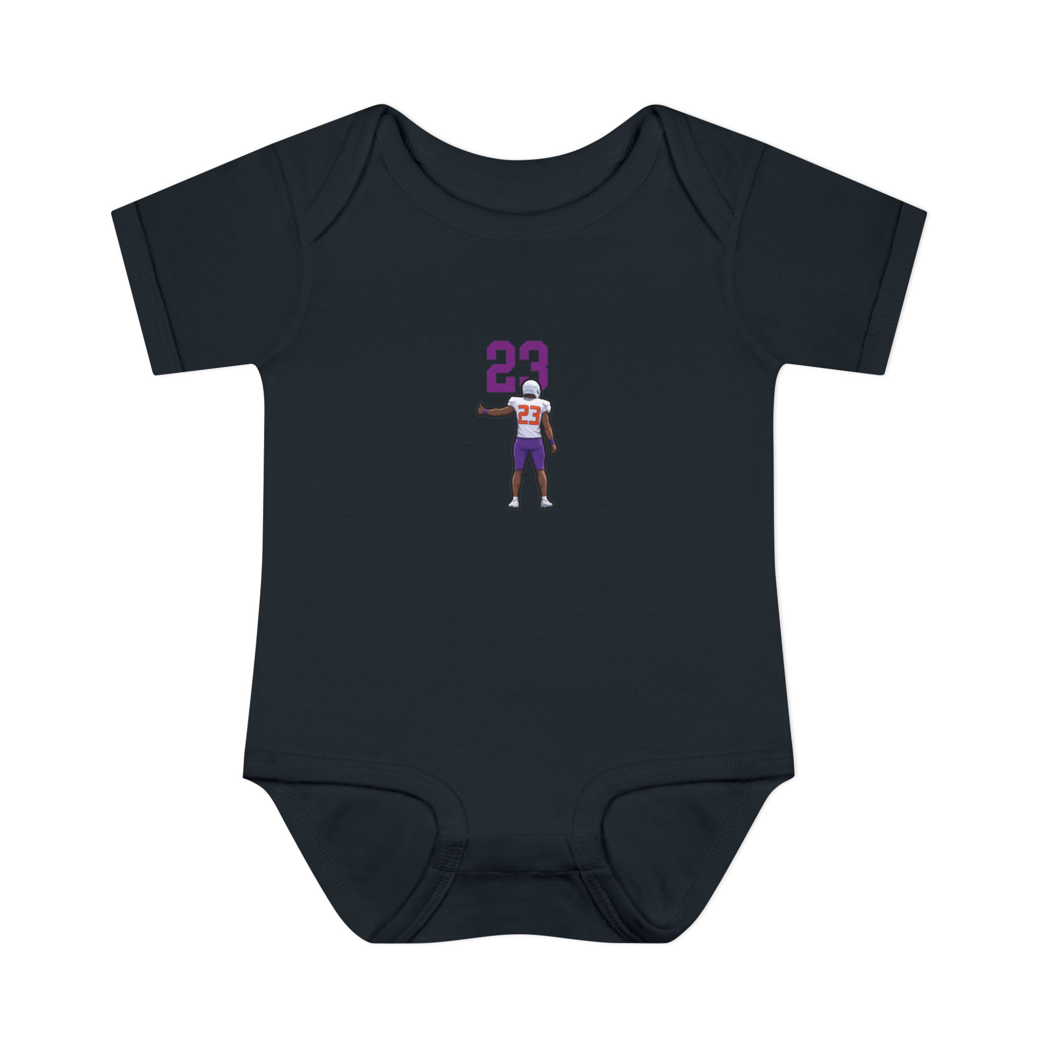 Baby Onesie — character_number_top in Black
