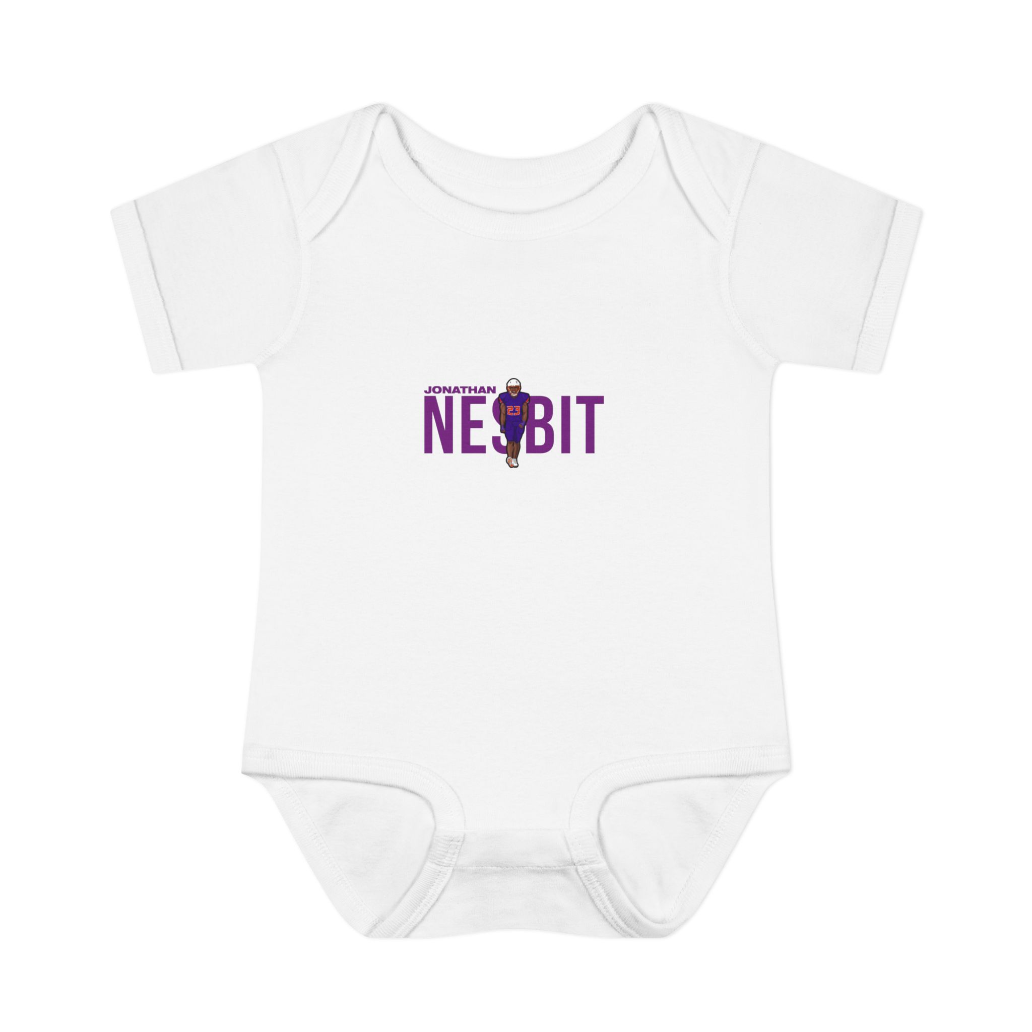 Baby Onesie — character_player_name in White