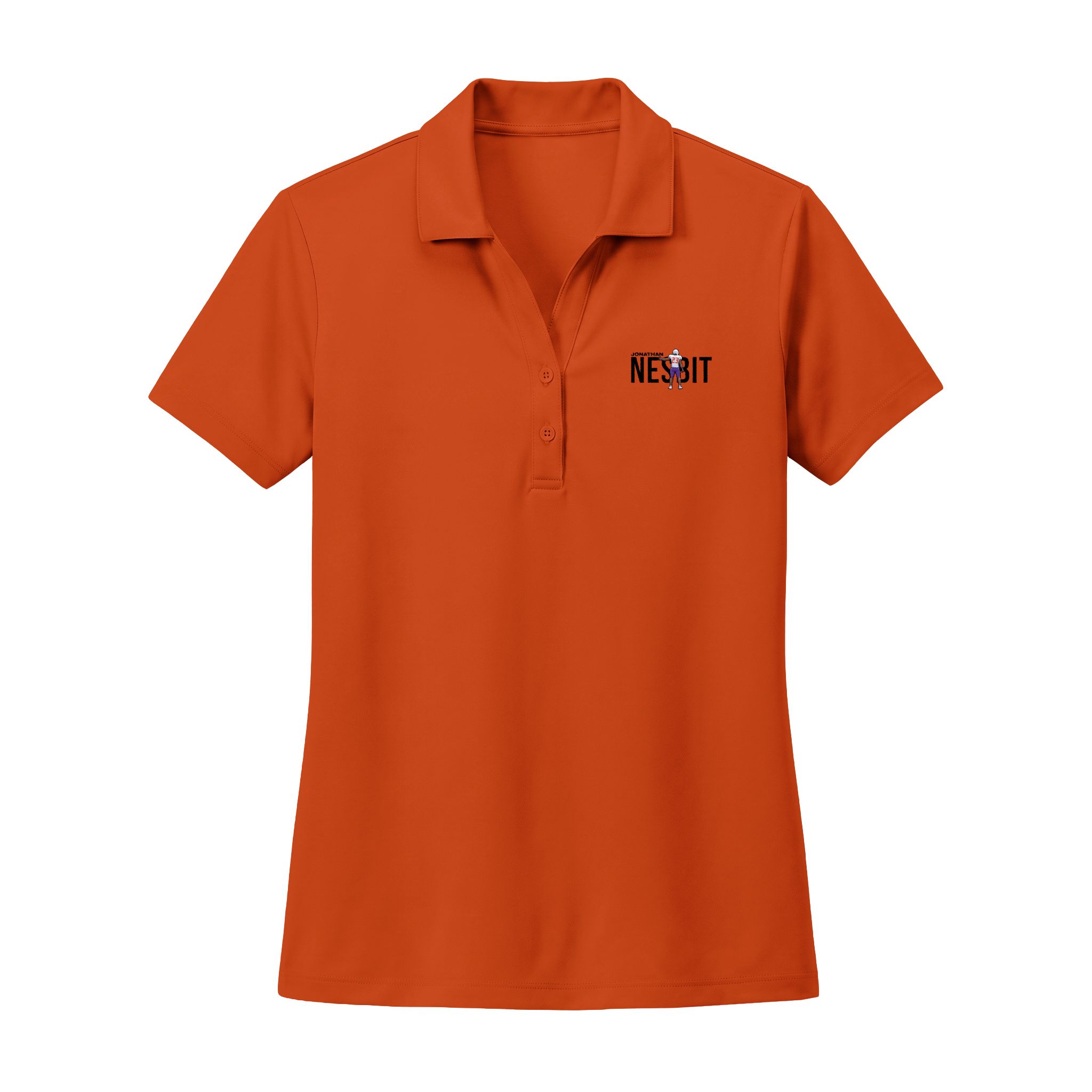 Women's Polo — character_player_name in Orange