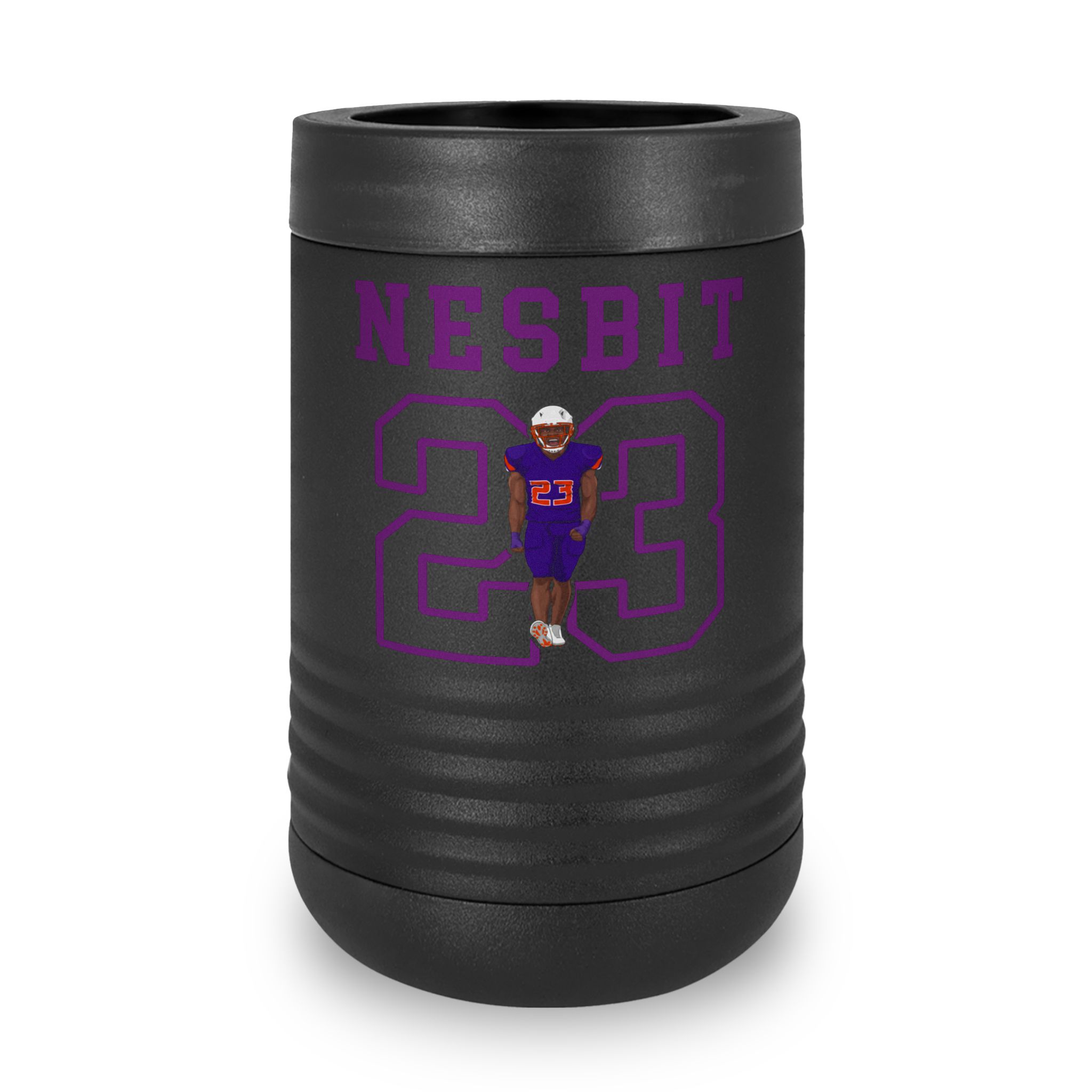 Stainless Can Cooler — character_shirsey in Black