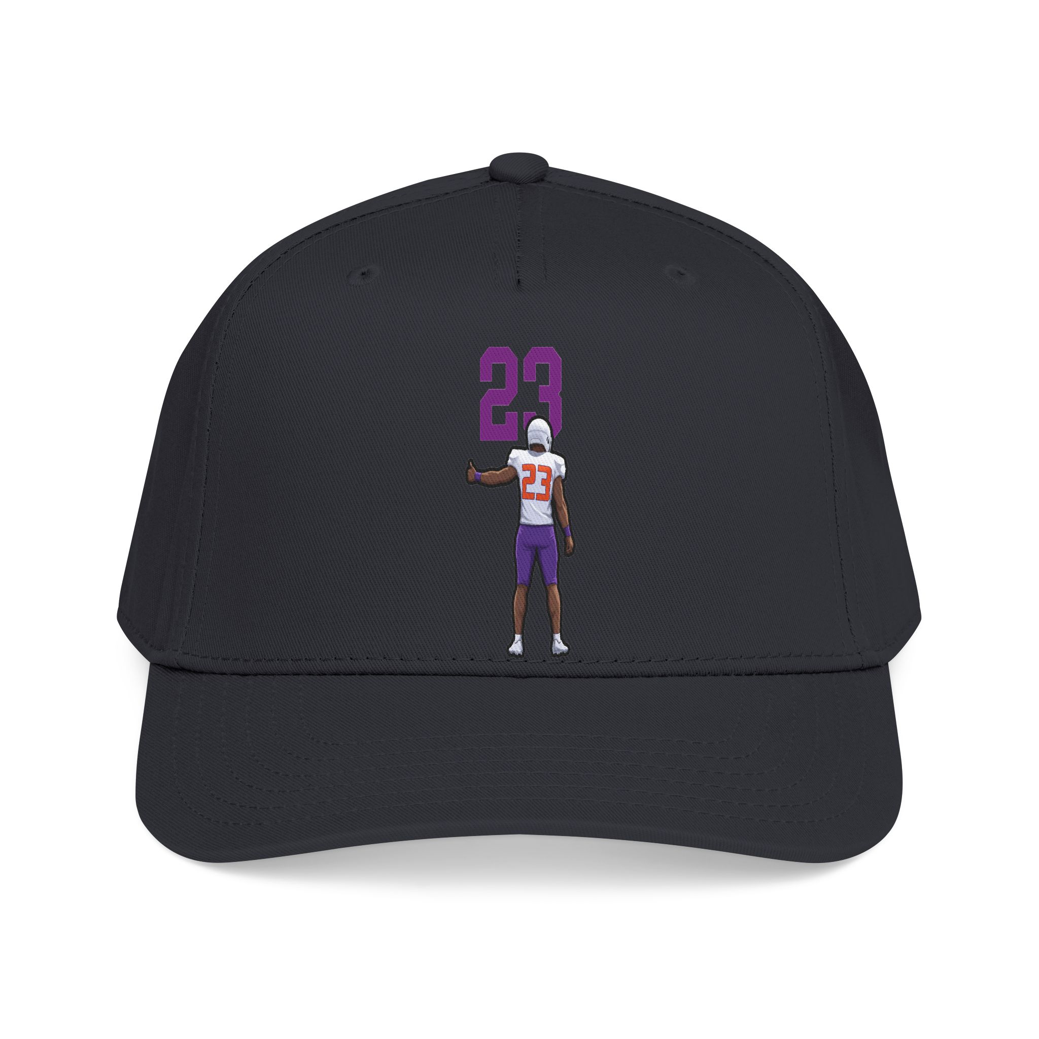 Baseball Cap — character_number_top in Black