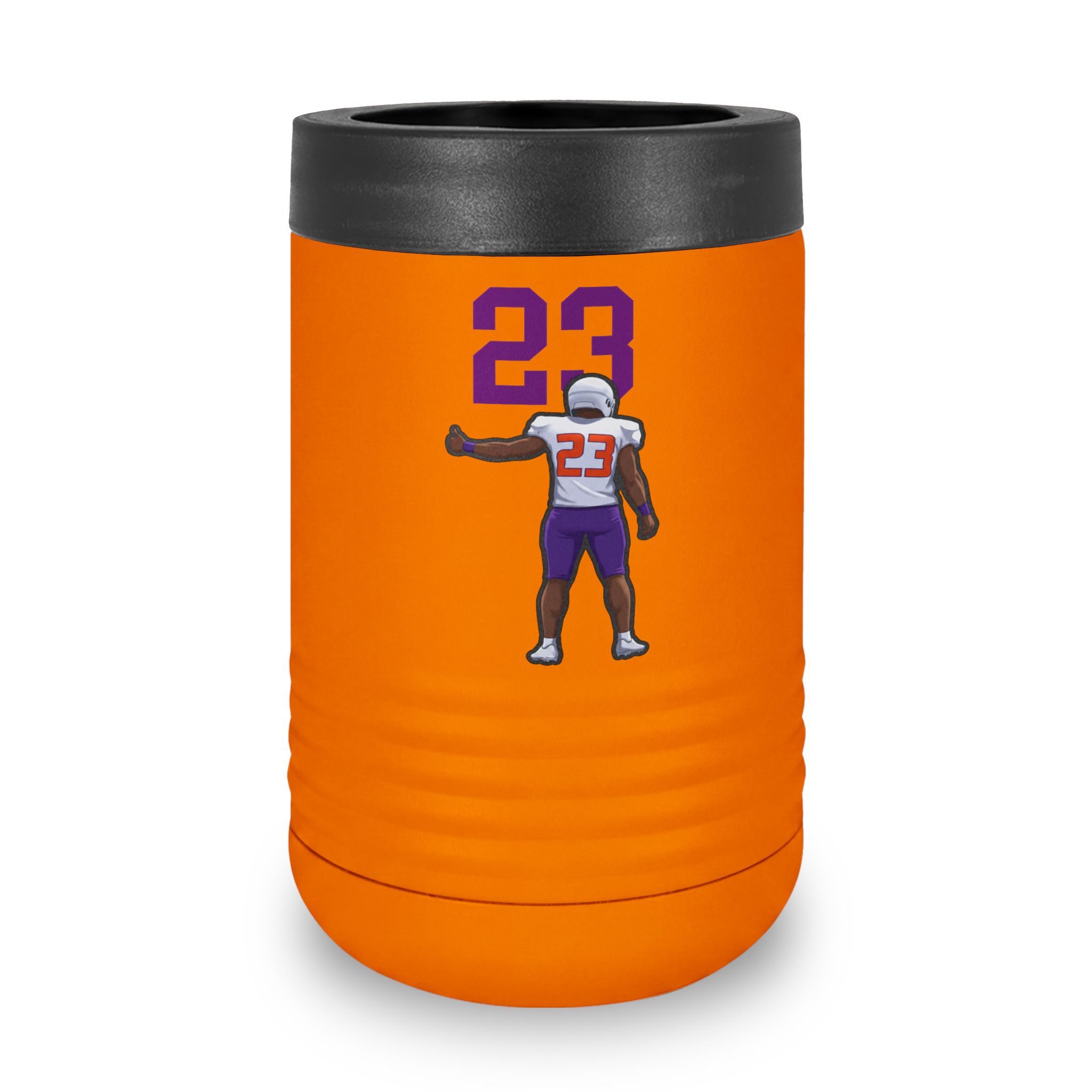 Stainless Can Cooler — character_number_top in Orange