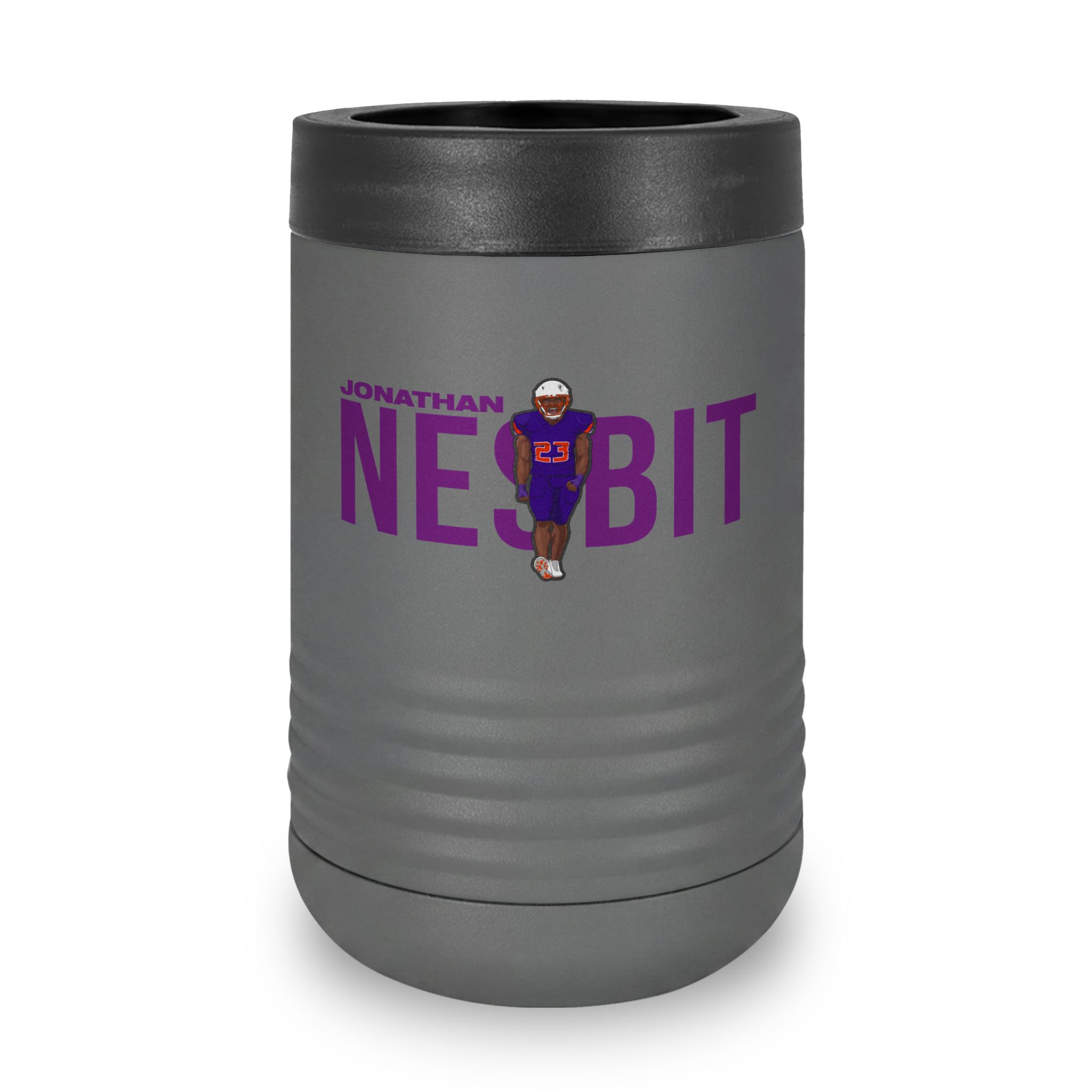 Stainless Can Cooler — character_player_name in Grey