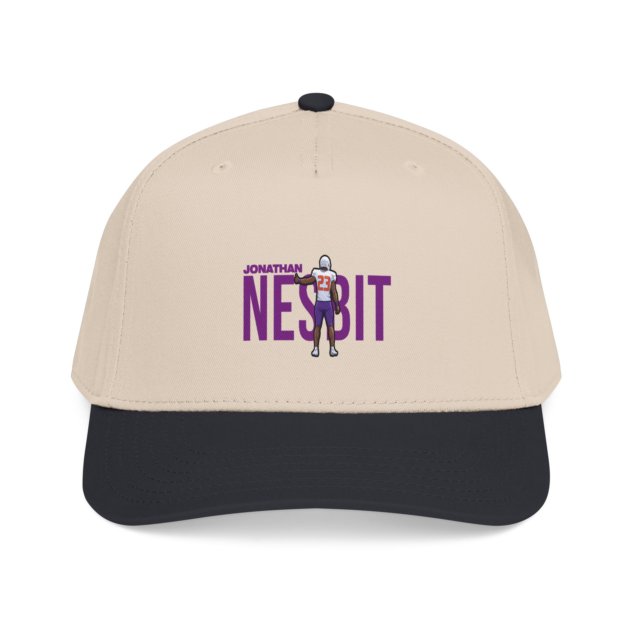 Baseball Cap — character_player_name in Black / Natural