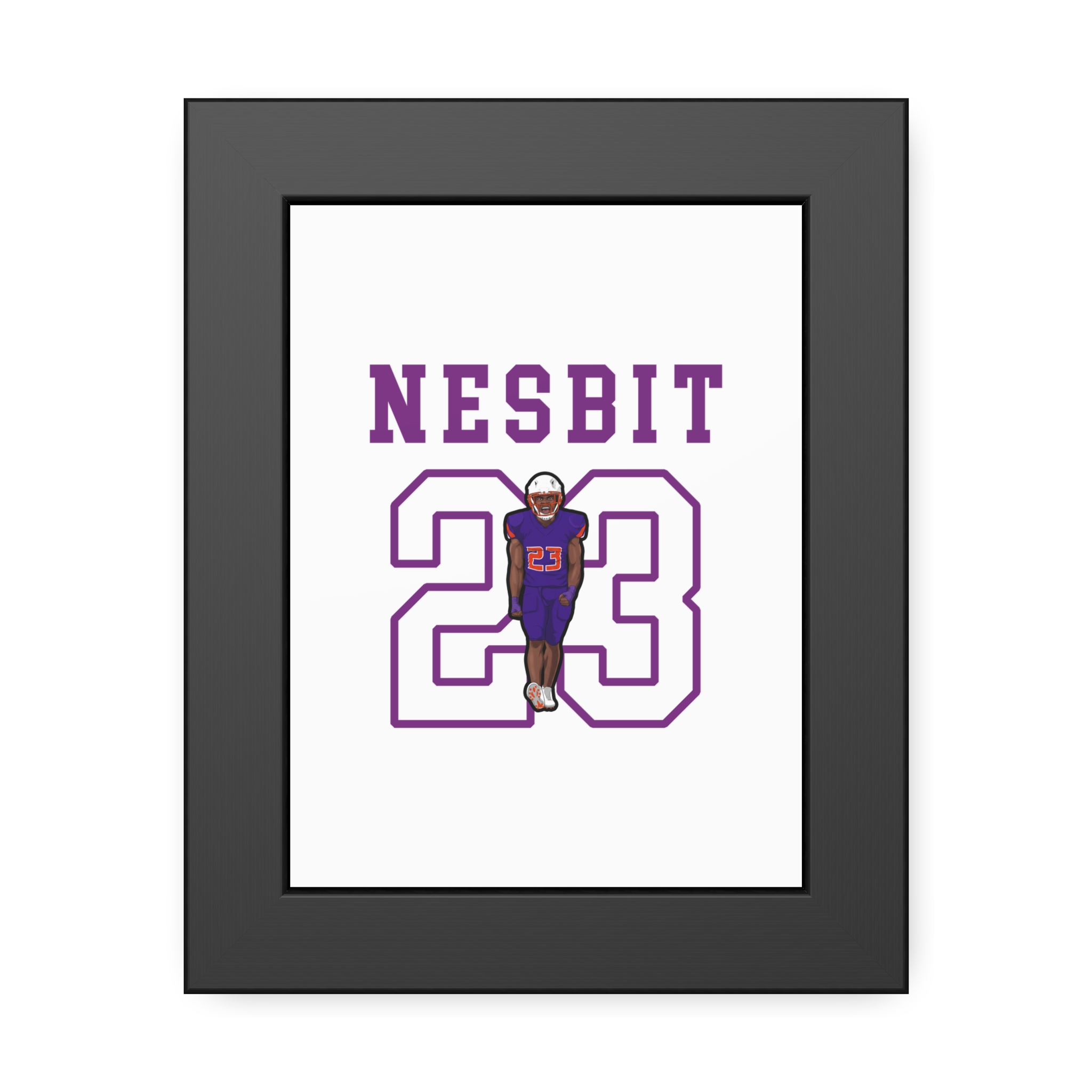 Framed Poster — character_shirsey in Black