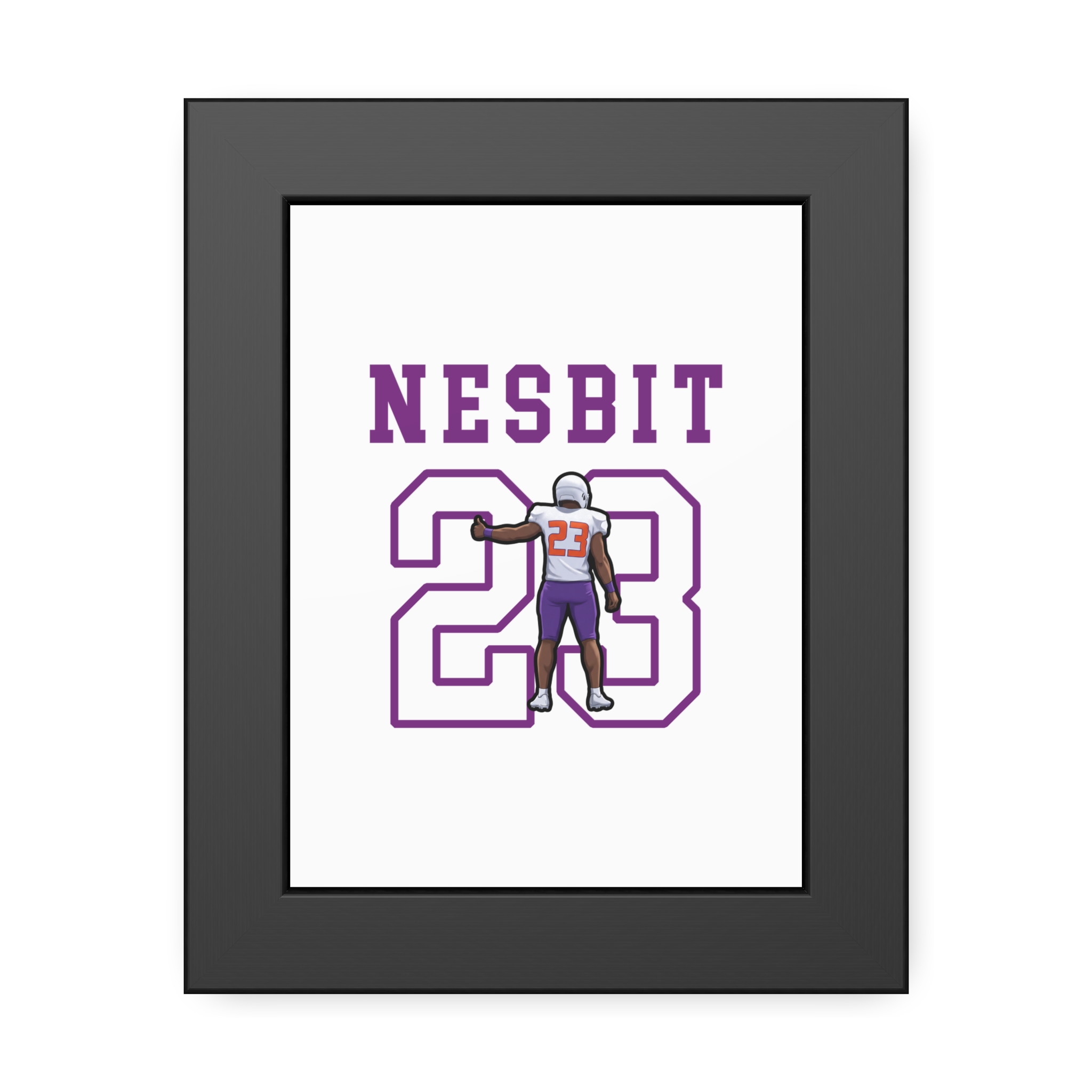 Framed Poster — character_shirsey in Black