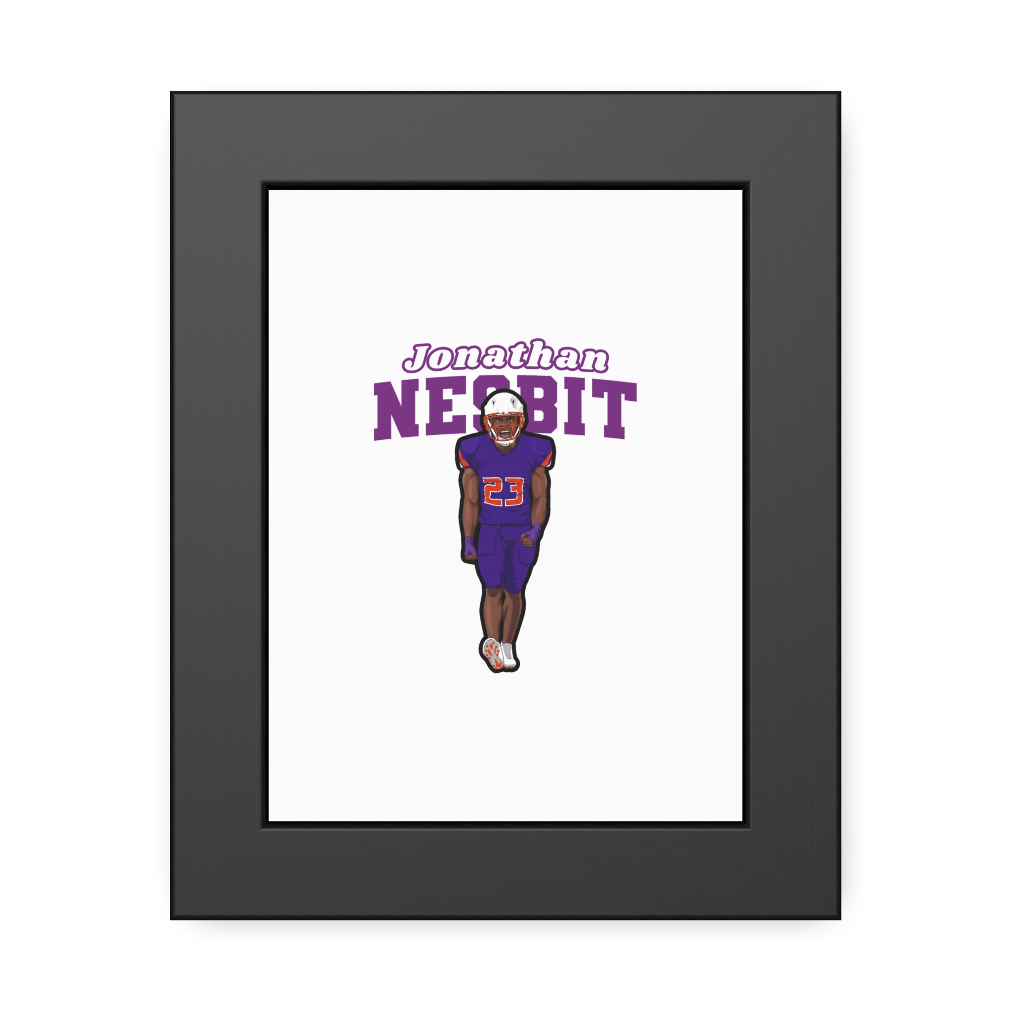 Framed Poster — character_name_arch in Black
