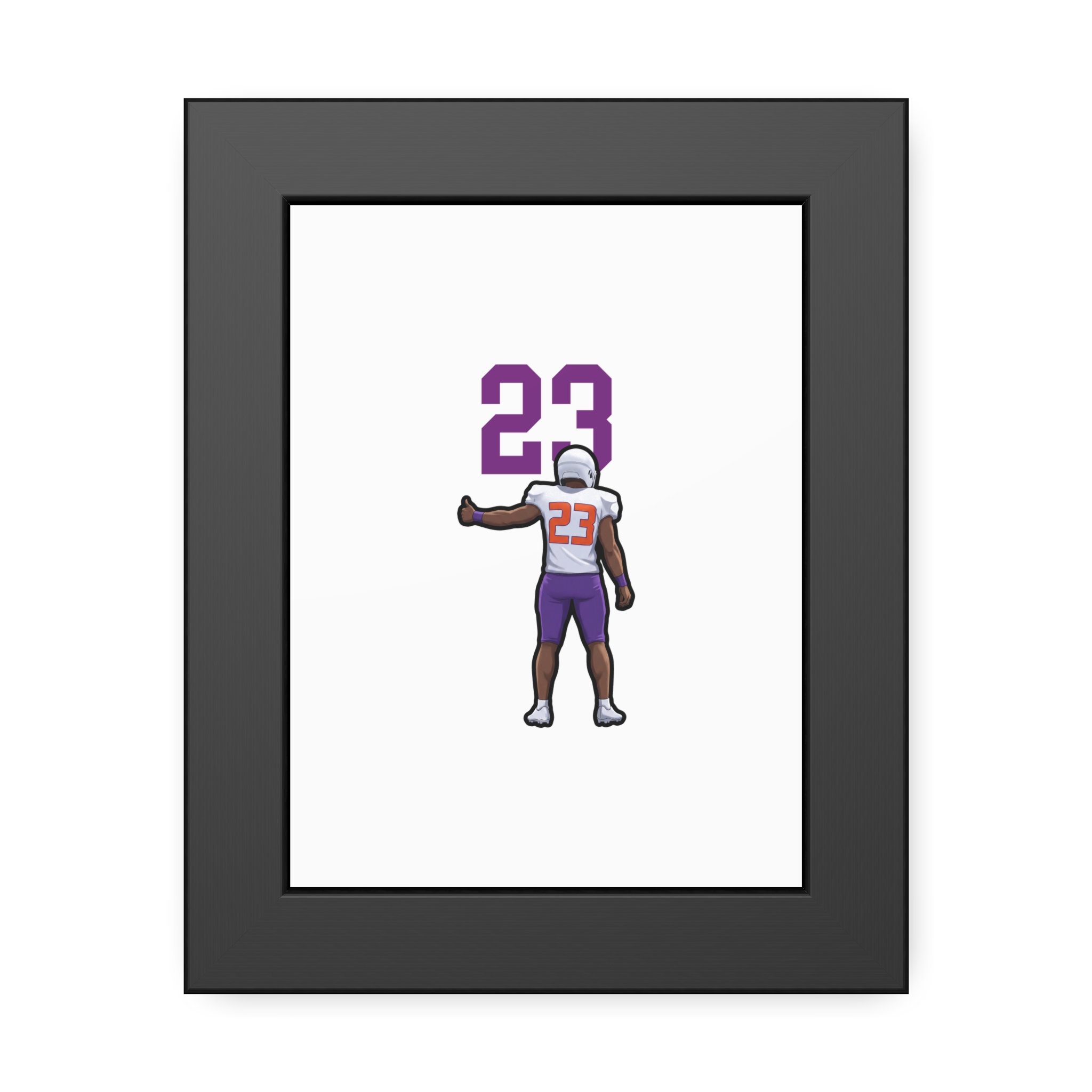 Framed Poster — character_number_top in Black