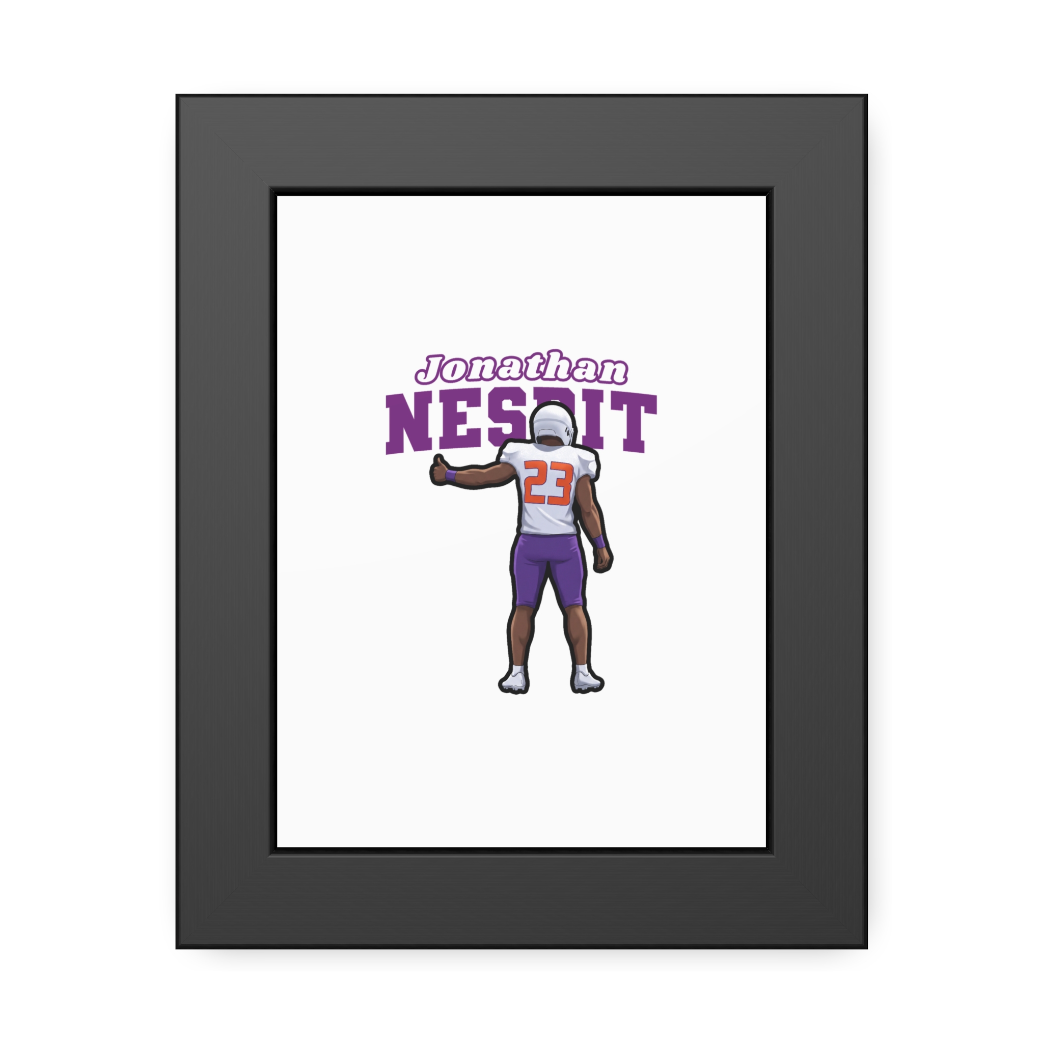Framed Poster — character_name_arch in Black