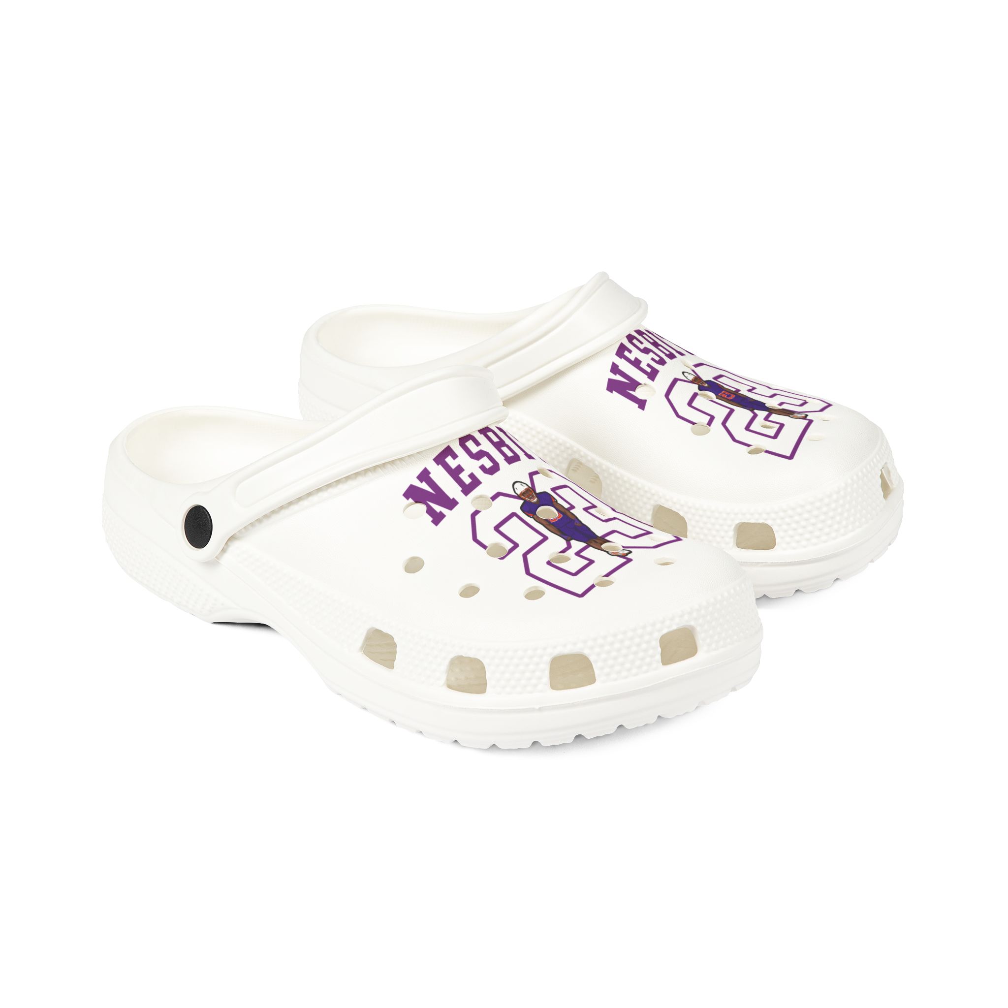 Rubber Clogs — character_shirsey in White