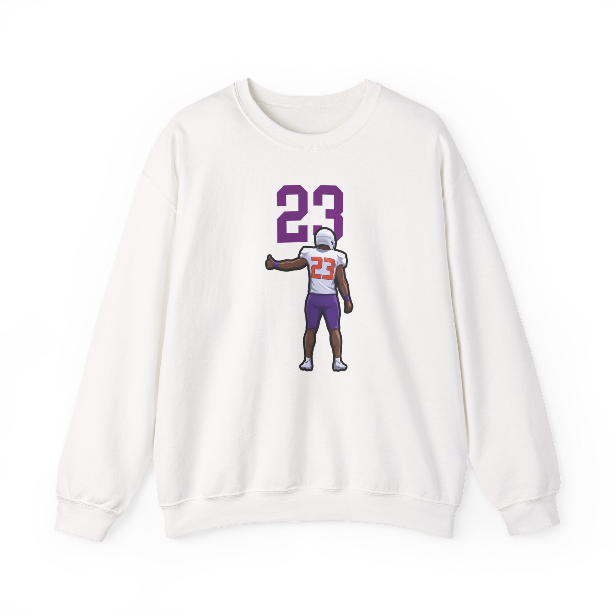 Crewneck Sweatshirt — character_number_top in White