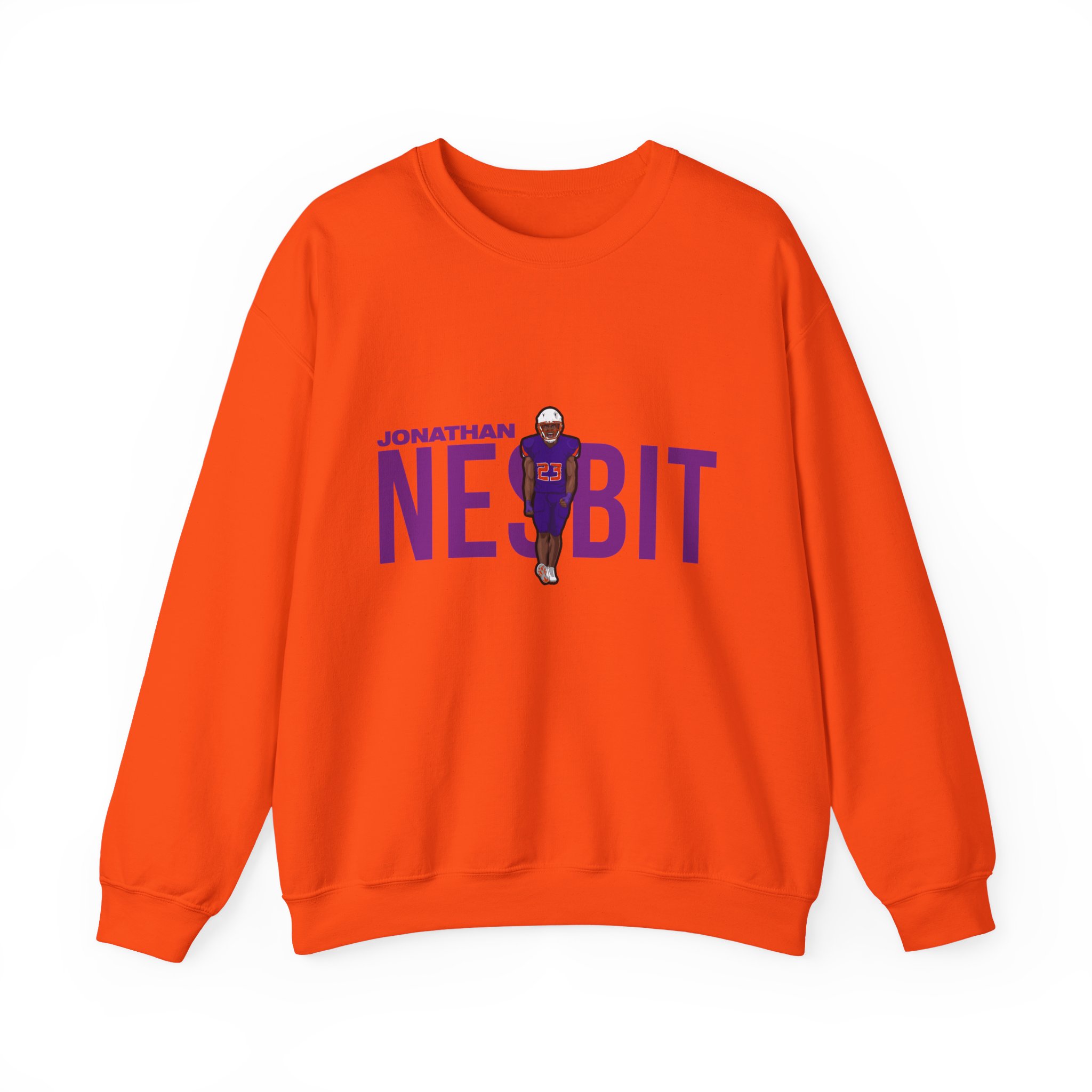 Crewneck Sweatshirt — character_player_name in Orange