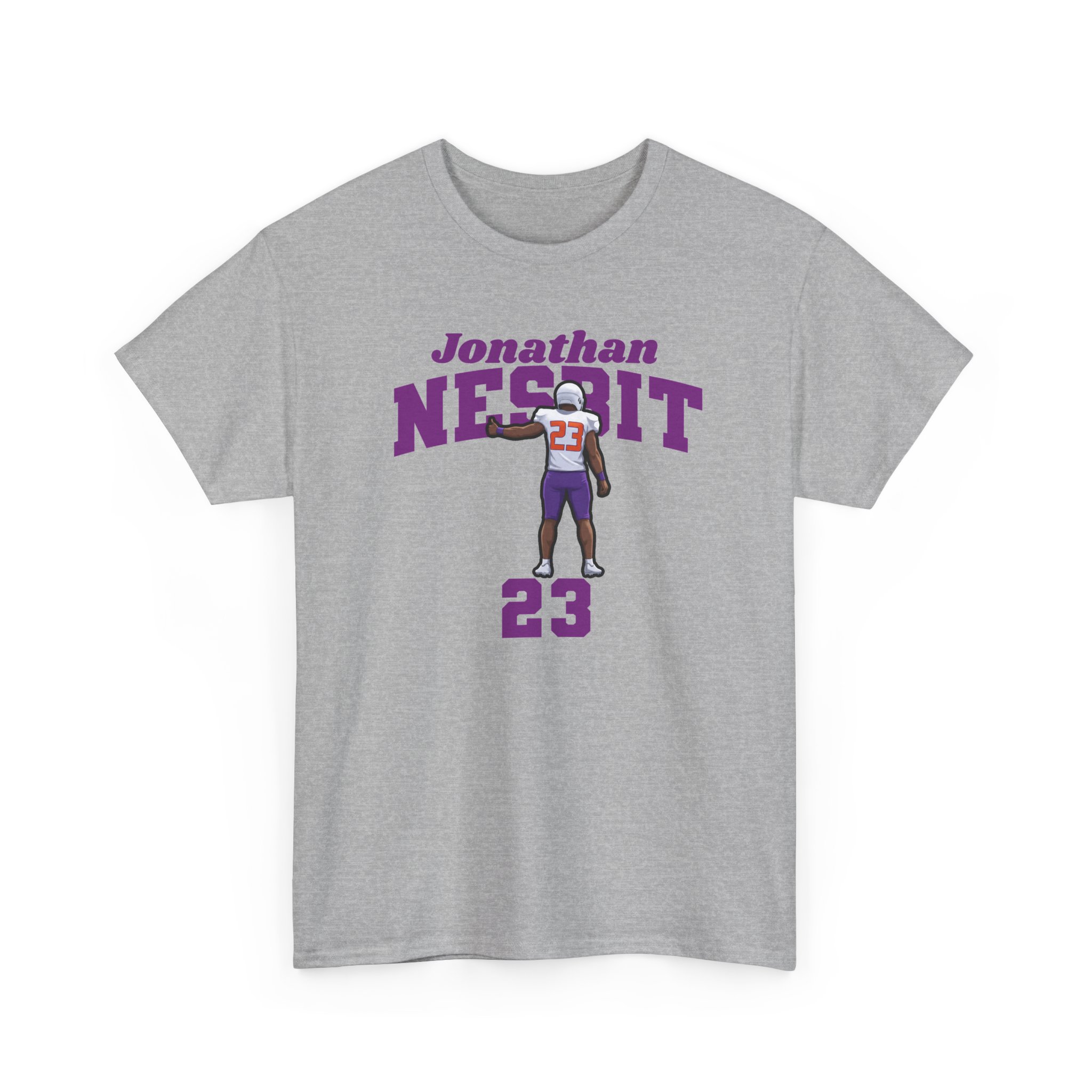 Tee — character_signature_arch in Grey