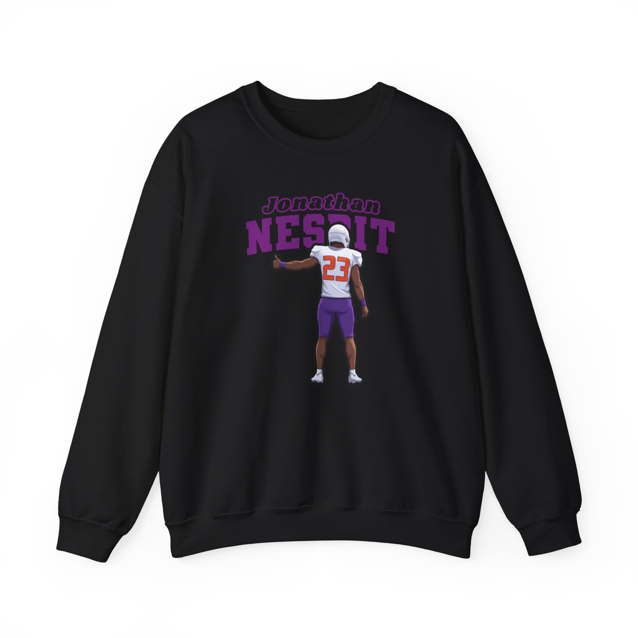 Crewneck Sweatshirt — character_name_arch in Black