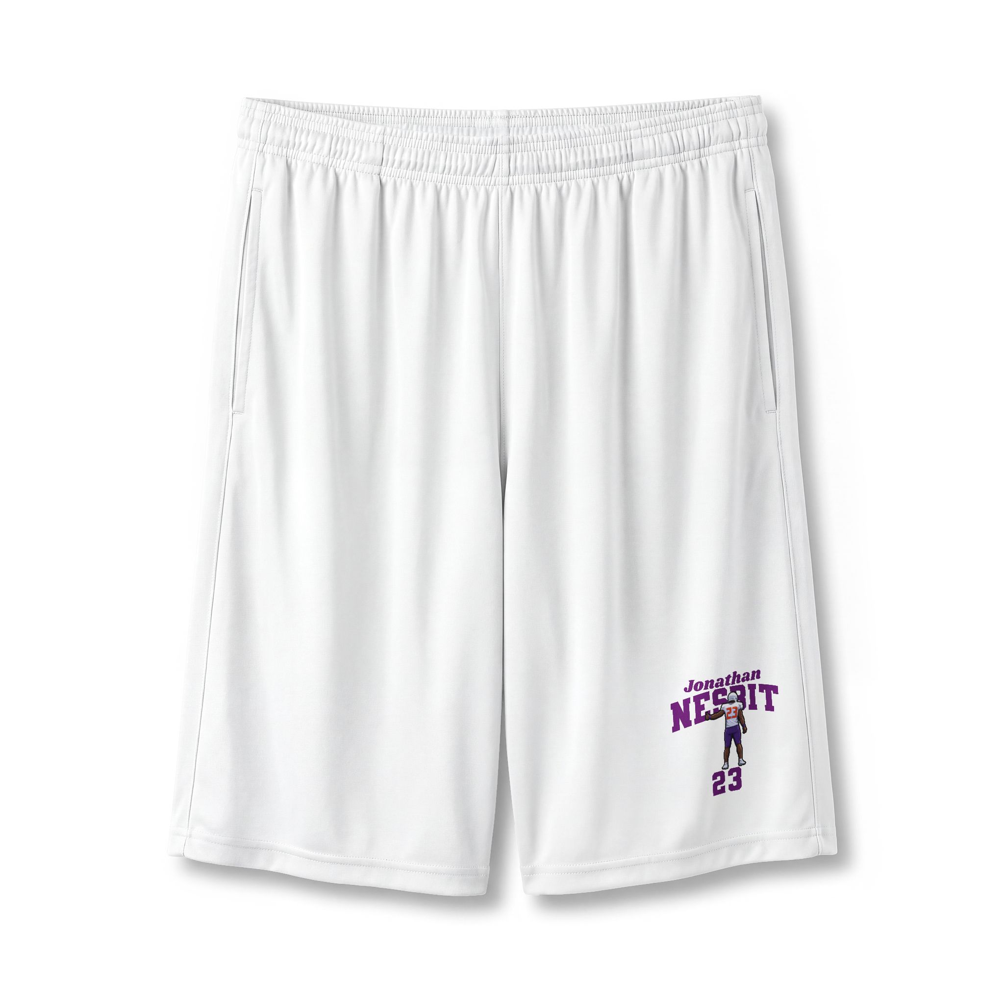 Shorts — character_signature_arch in White