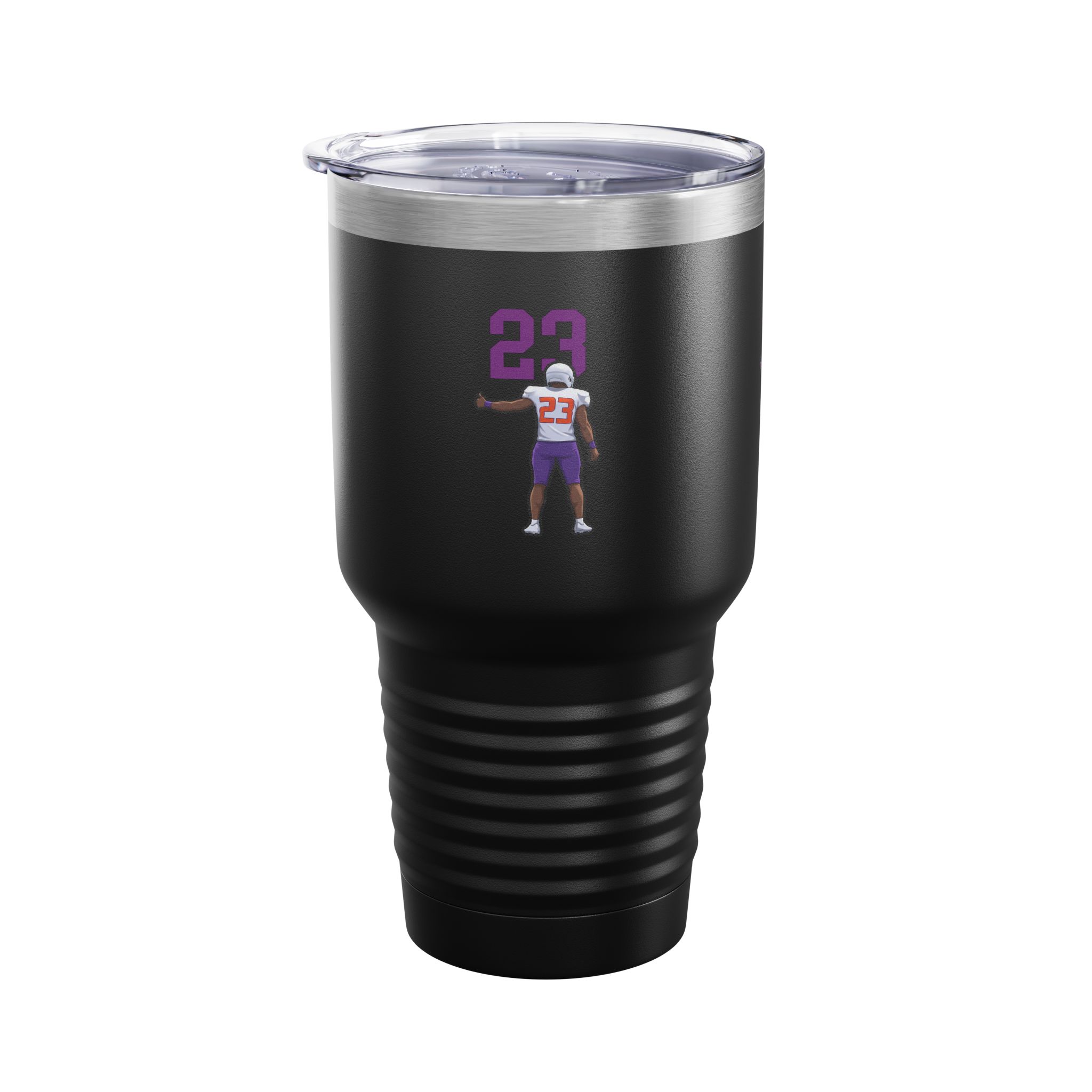 30oz Tumbler — character_number_top in Black