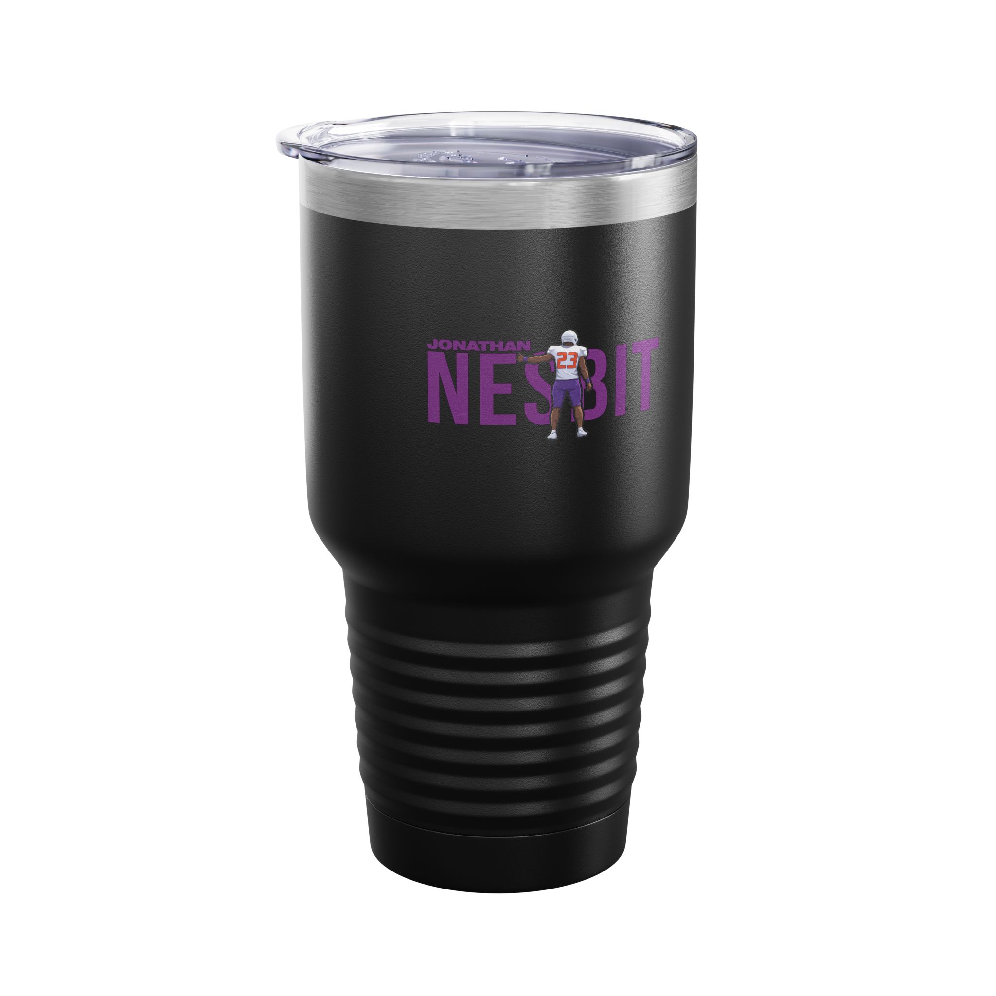 30oz Tumbler — character_player_name in Black