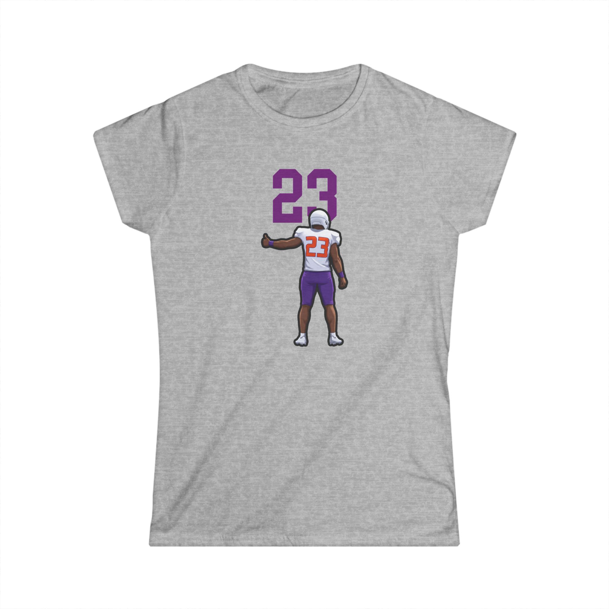 Women's Softstyle Tee — character_number_top in Grey