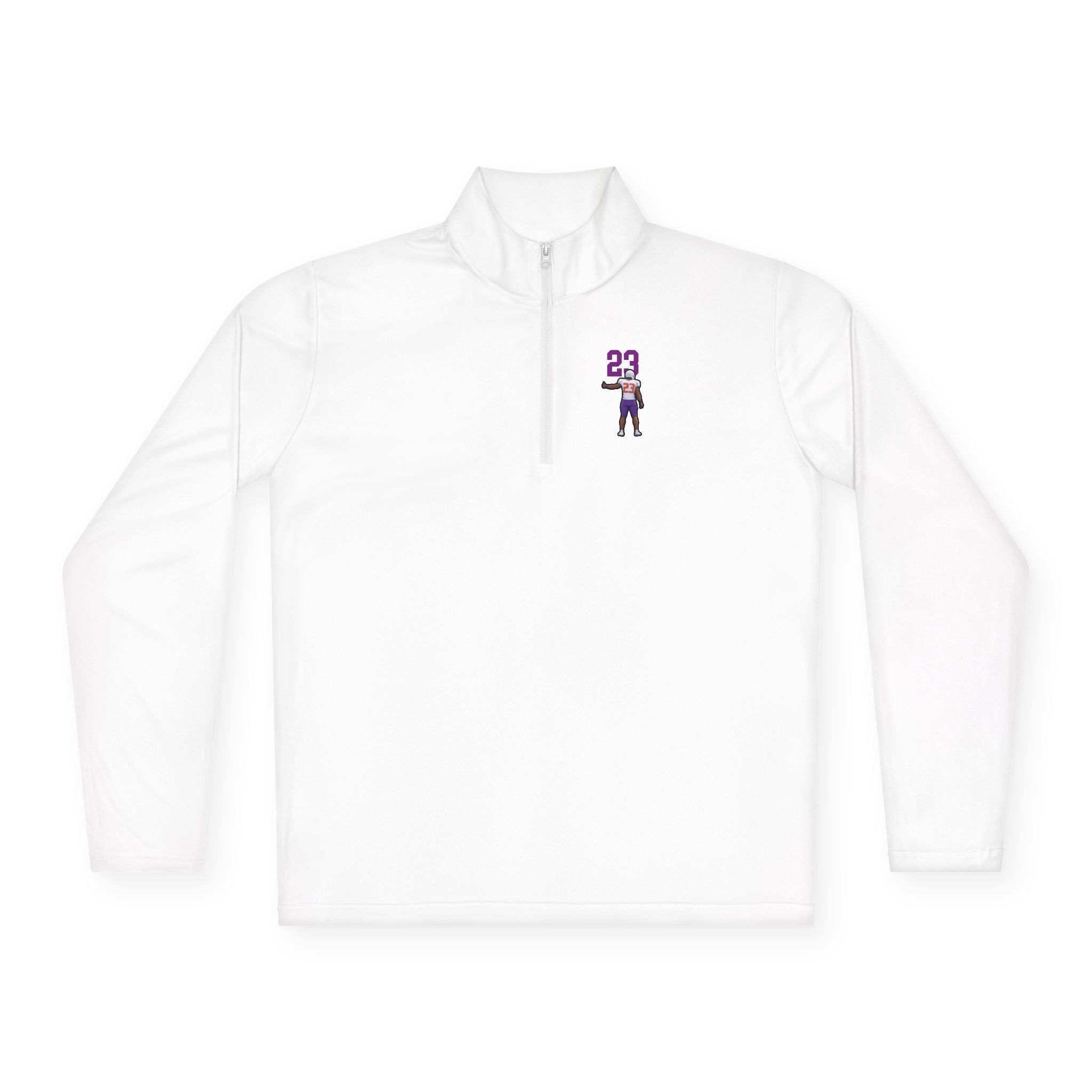 Q-Zip Pullover — character_number_top in White