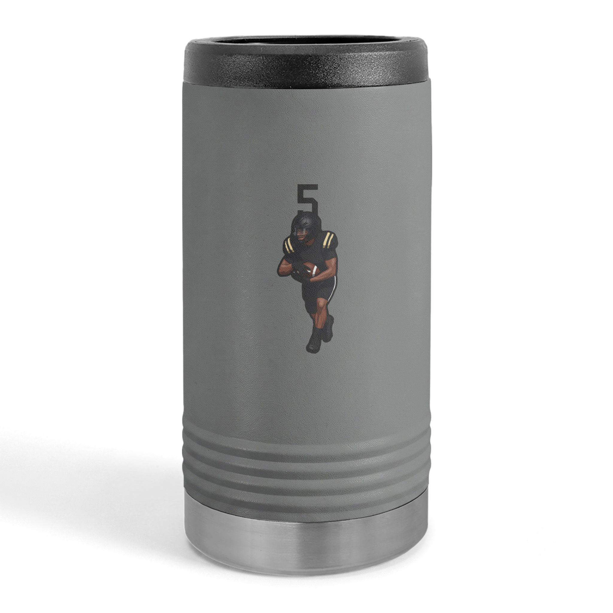 Slim Stainless Can Cooler — character_number_top in Grey