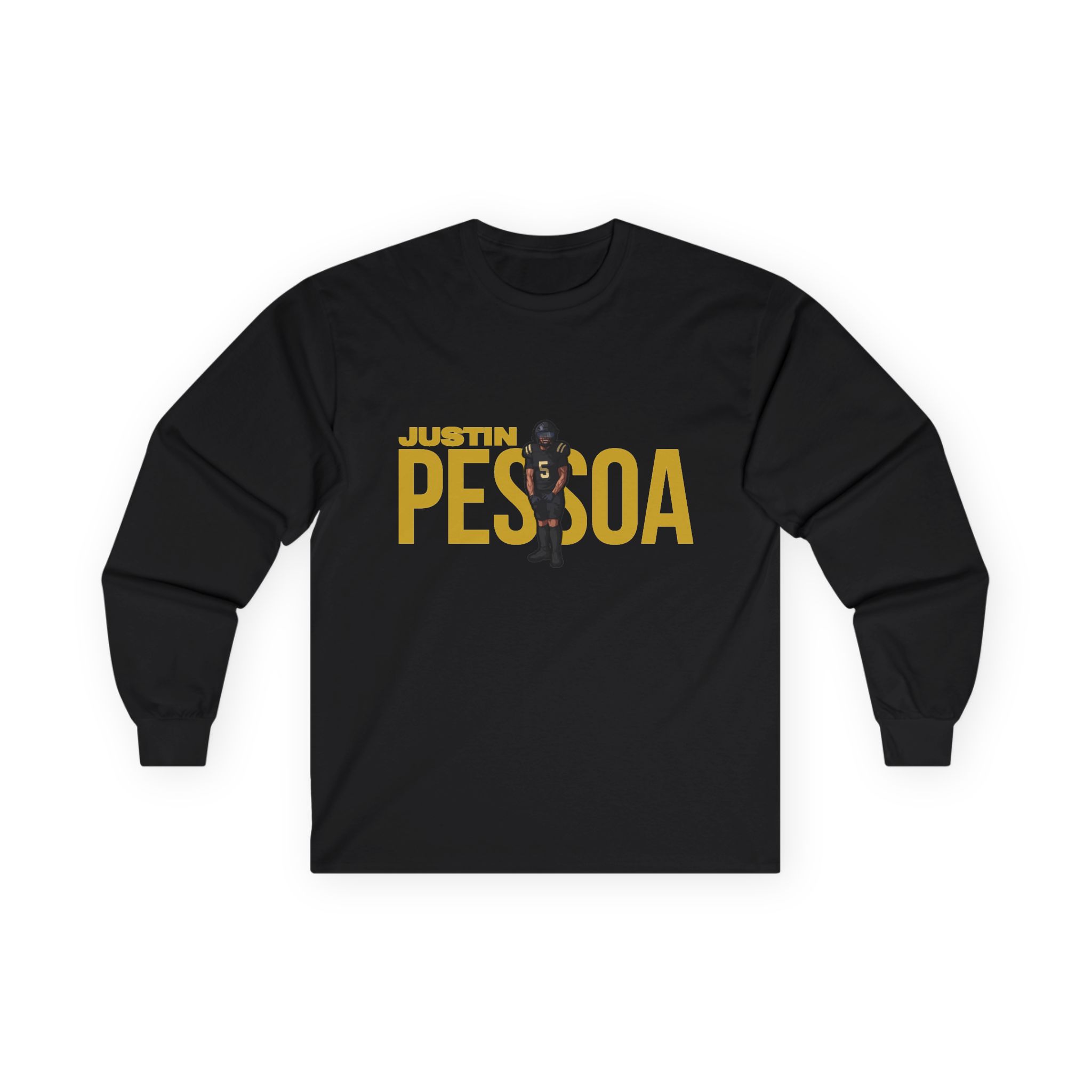 Long Sleeve Tee — character_player_name in Black