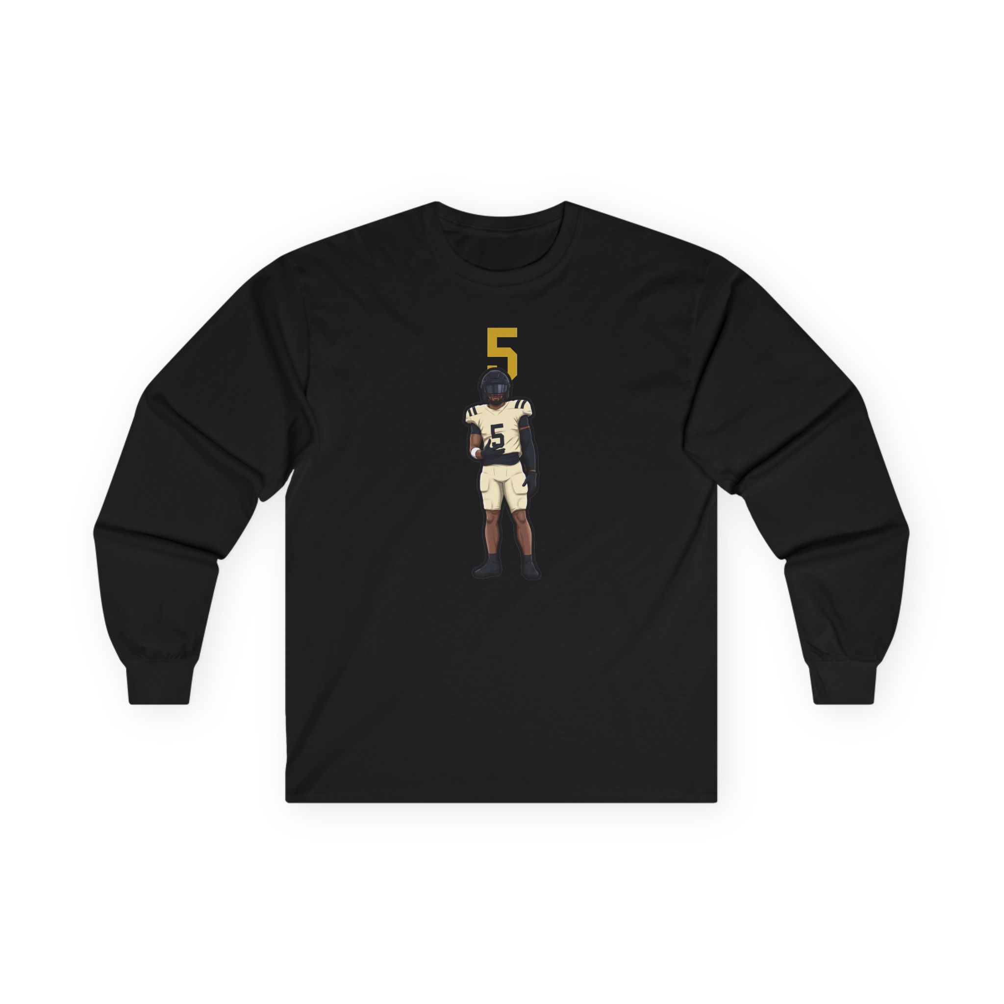 Long Sleeve Tee — character_number_top in Black