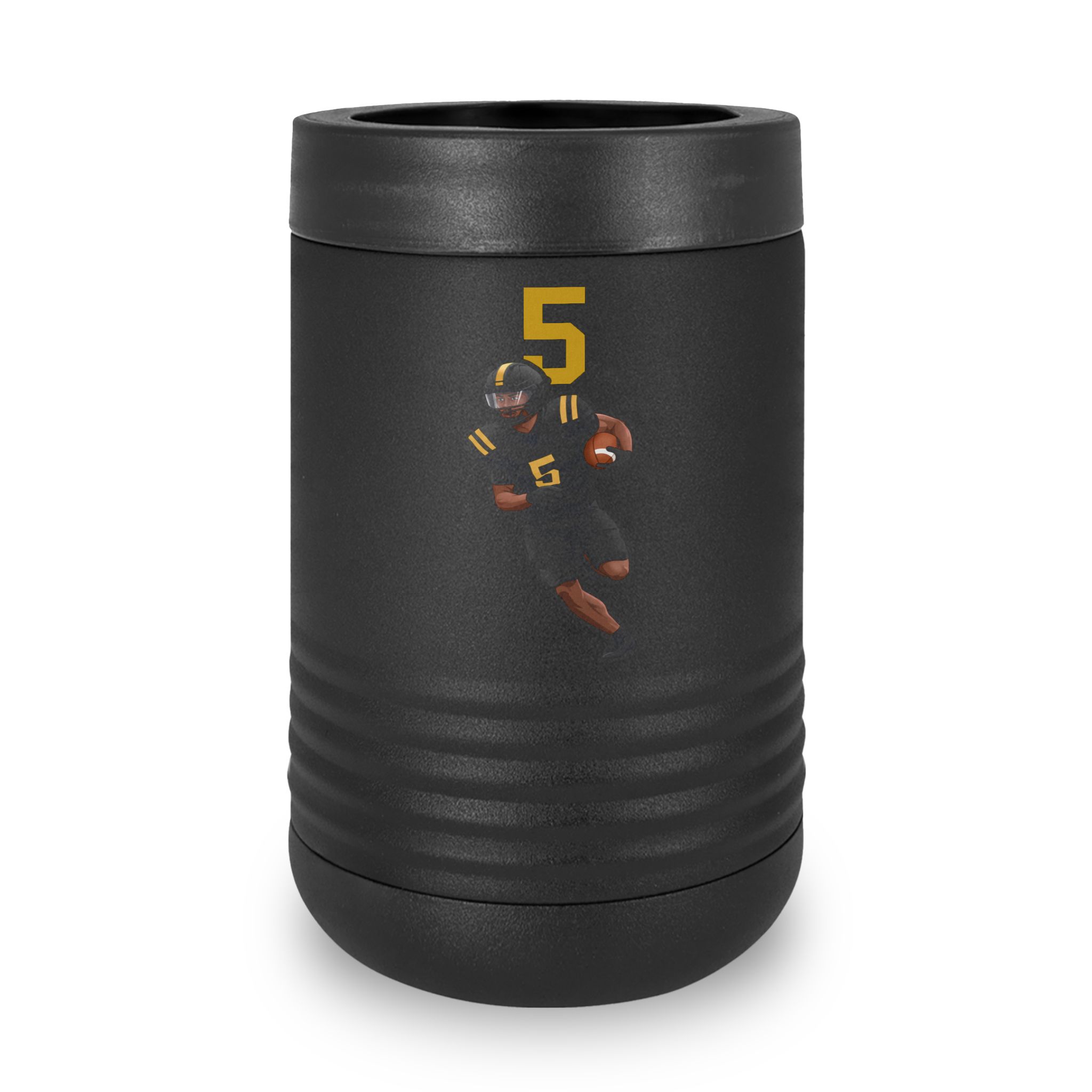 Stainless Can Cooler — character_number_top in Black