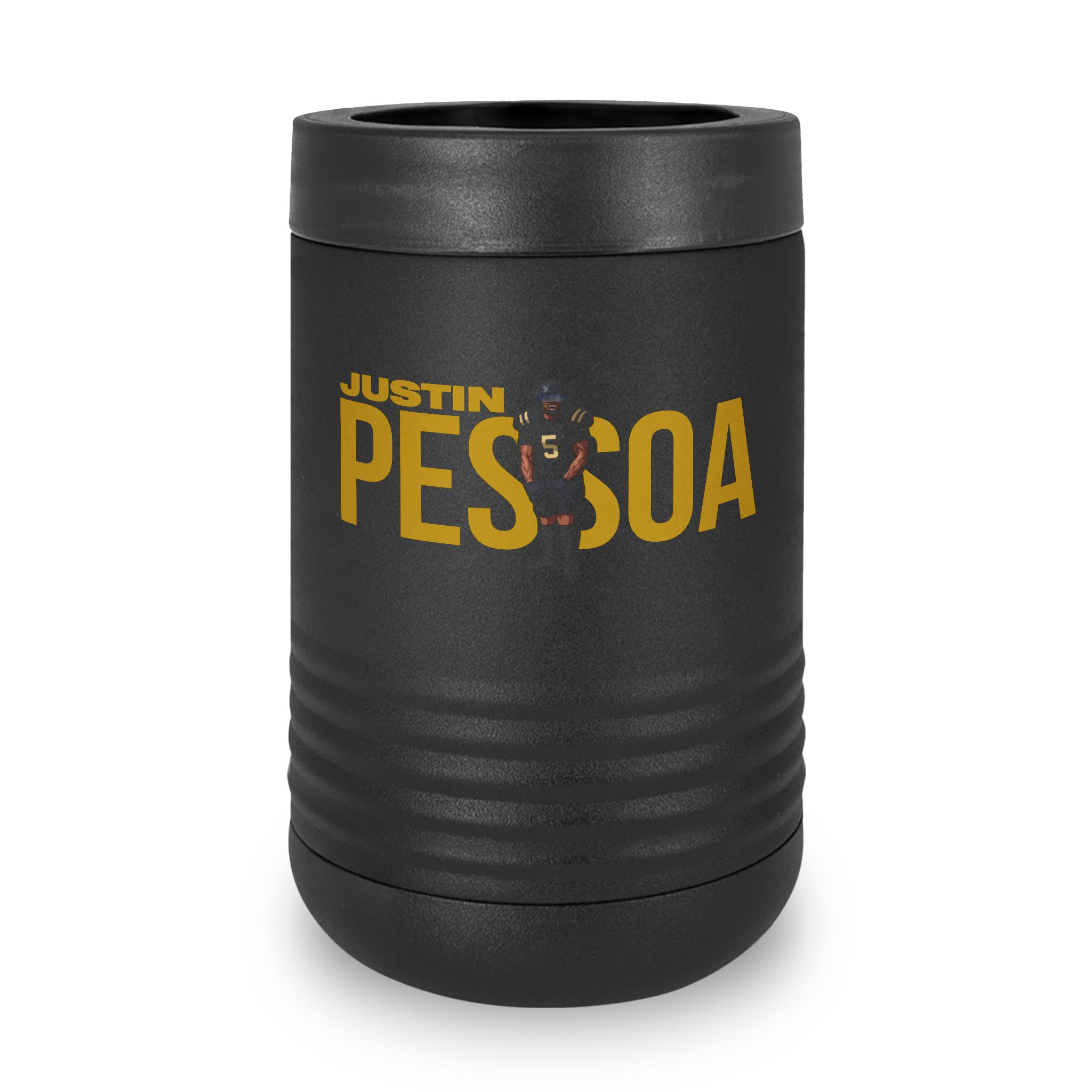 Stainless Can Cooler — character_player_name in Black