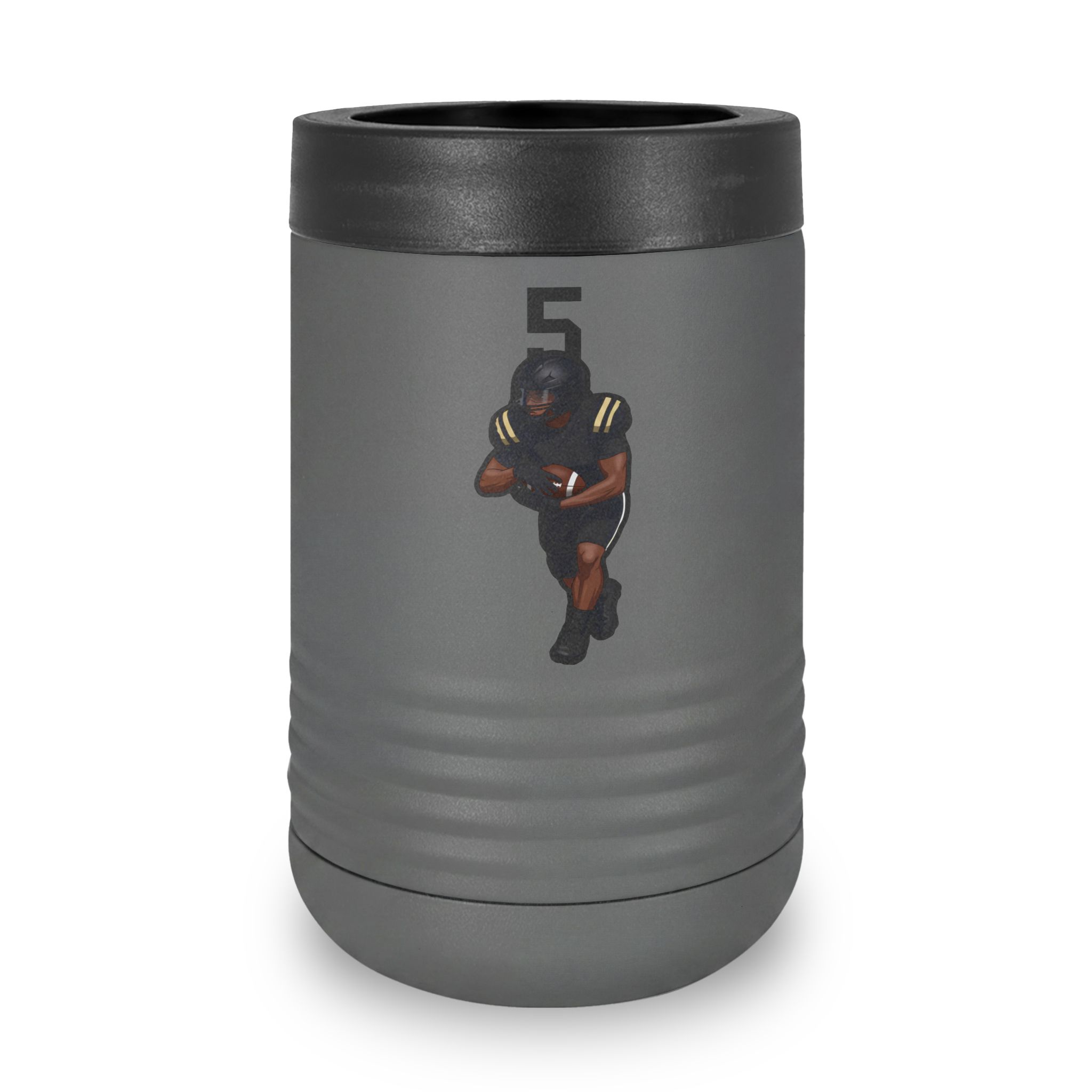 Stainless Can Cooler — character_number_top in Grey