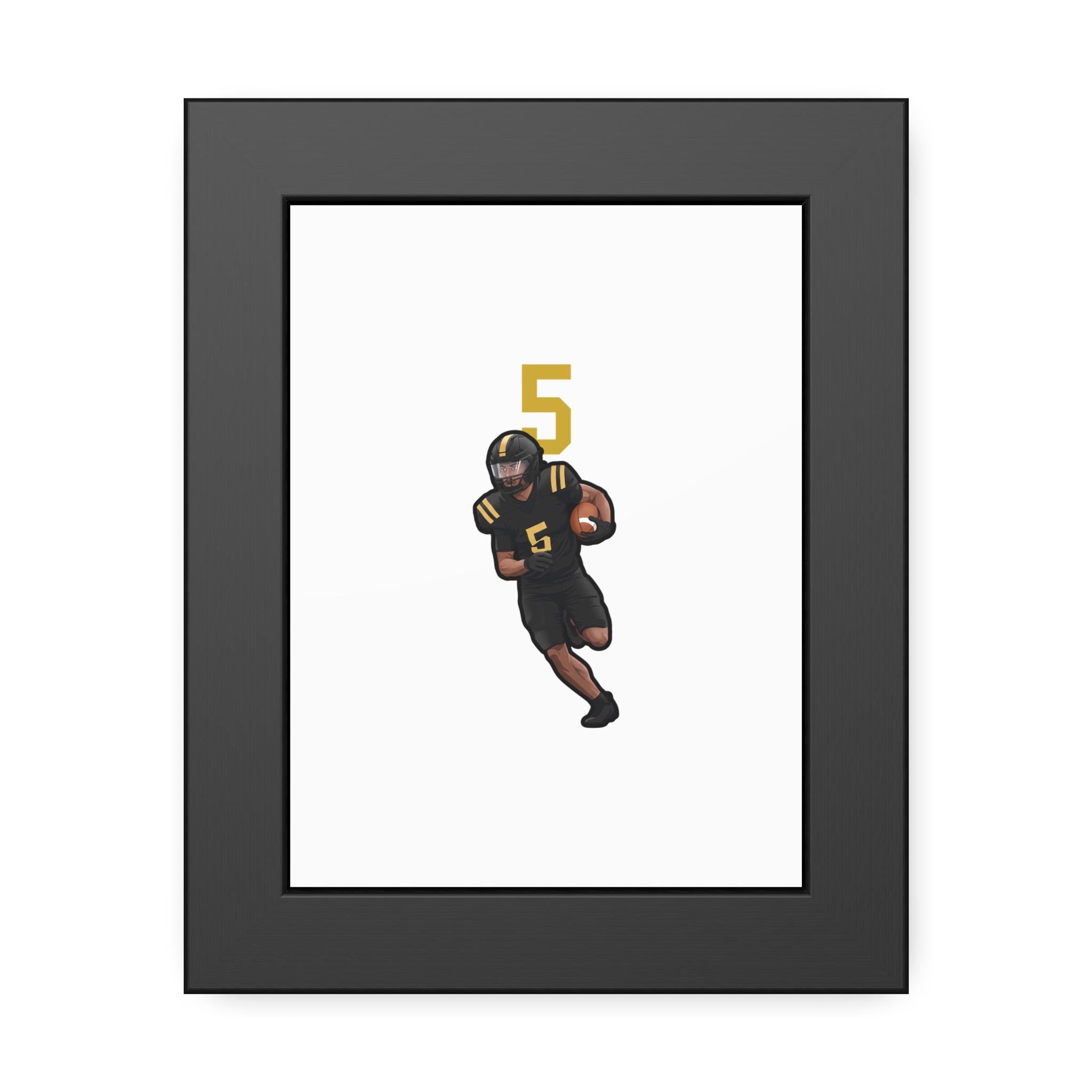 Framed Poster — character_number_top in Black
