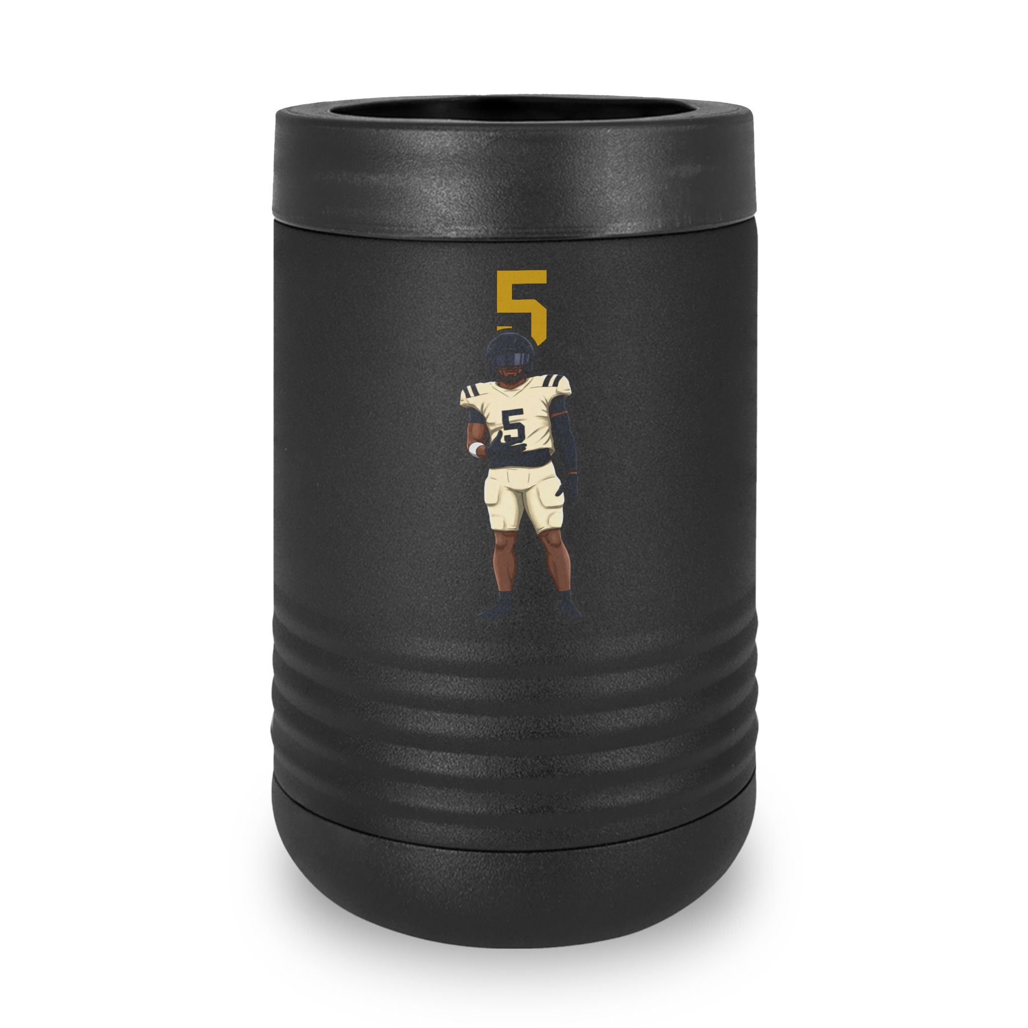 Stainless Can Cooler — character_number_top in Black