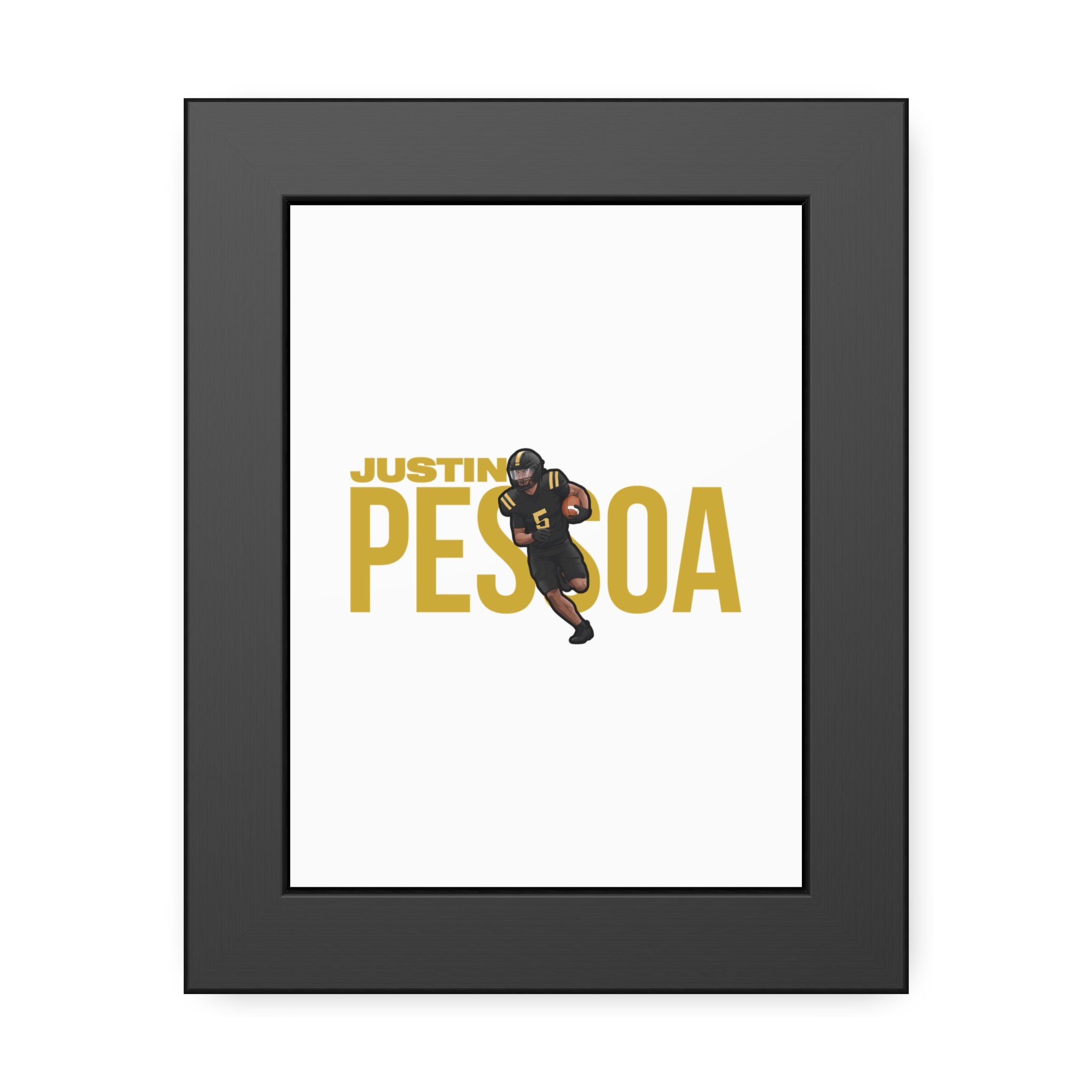 Framed Poster — character_player_name in Black