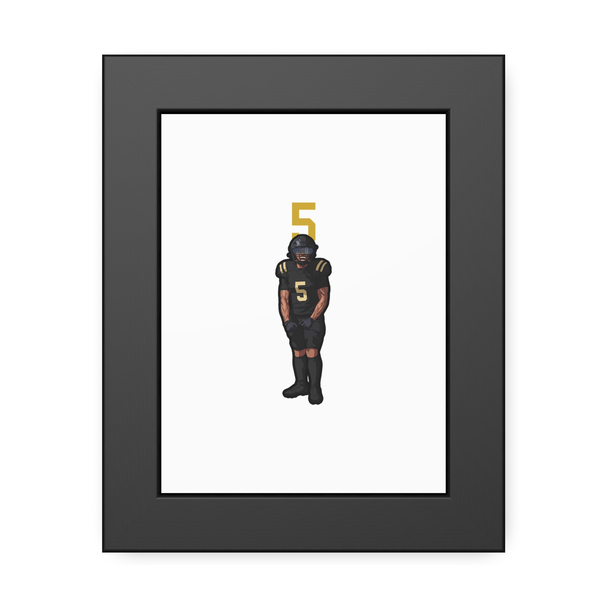 Framed Poster — character_number_top in Black