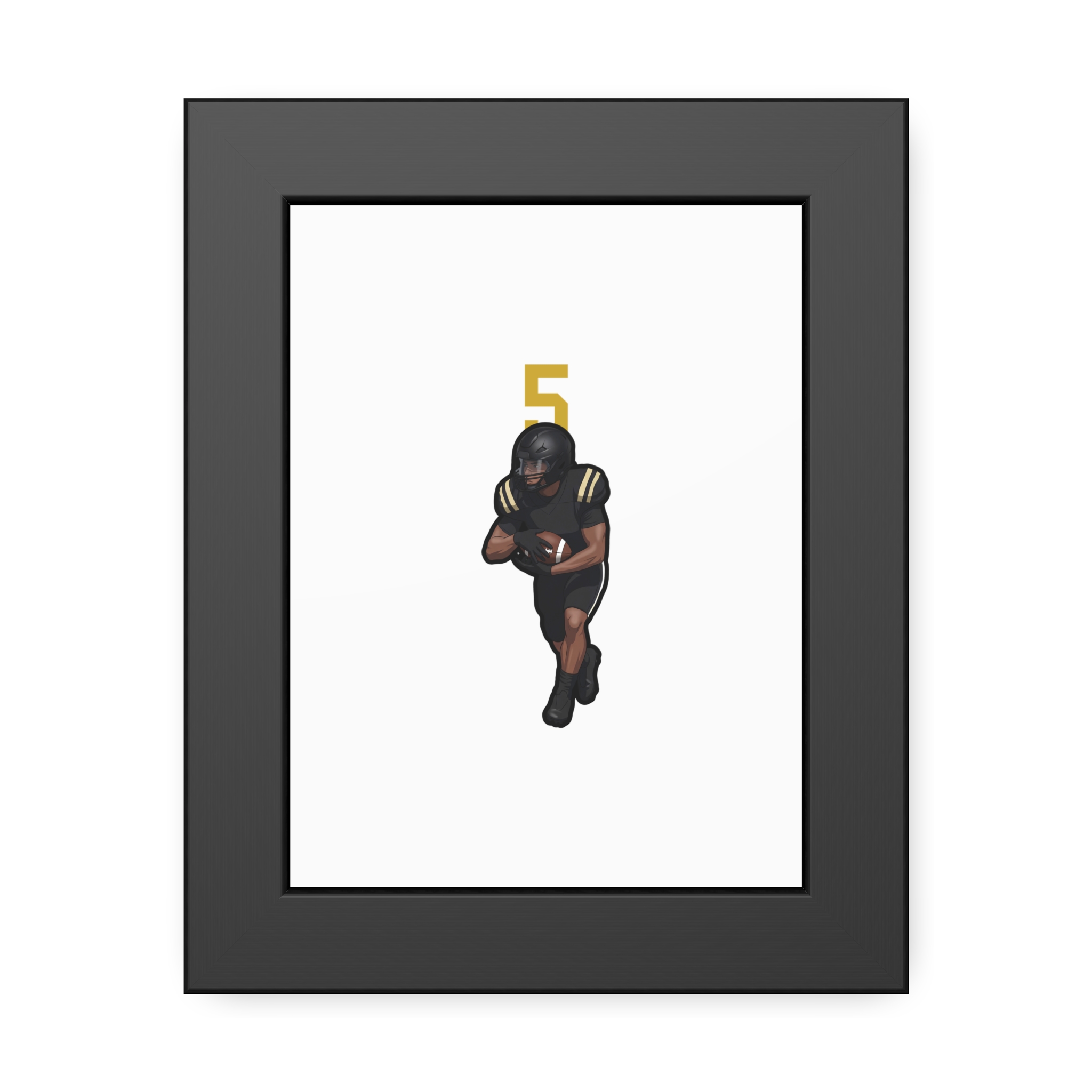 Framed Poster — character_number_top in Black