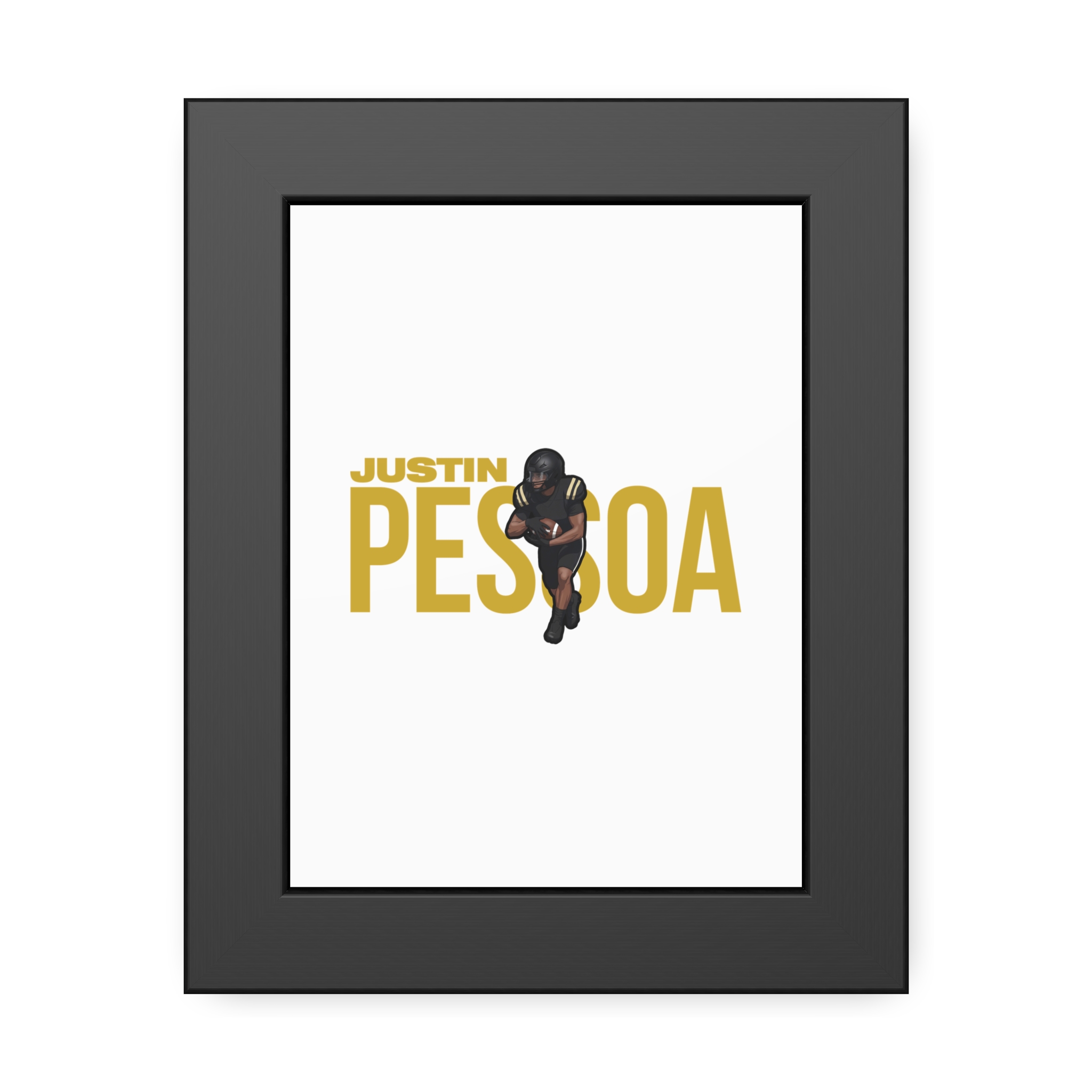Framed Poster — character_player_name in Black