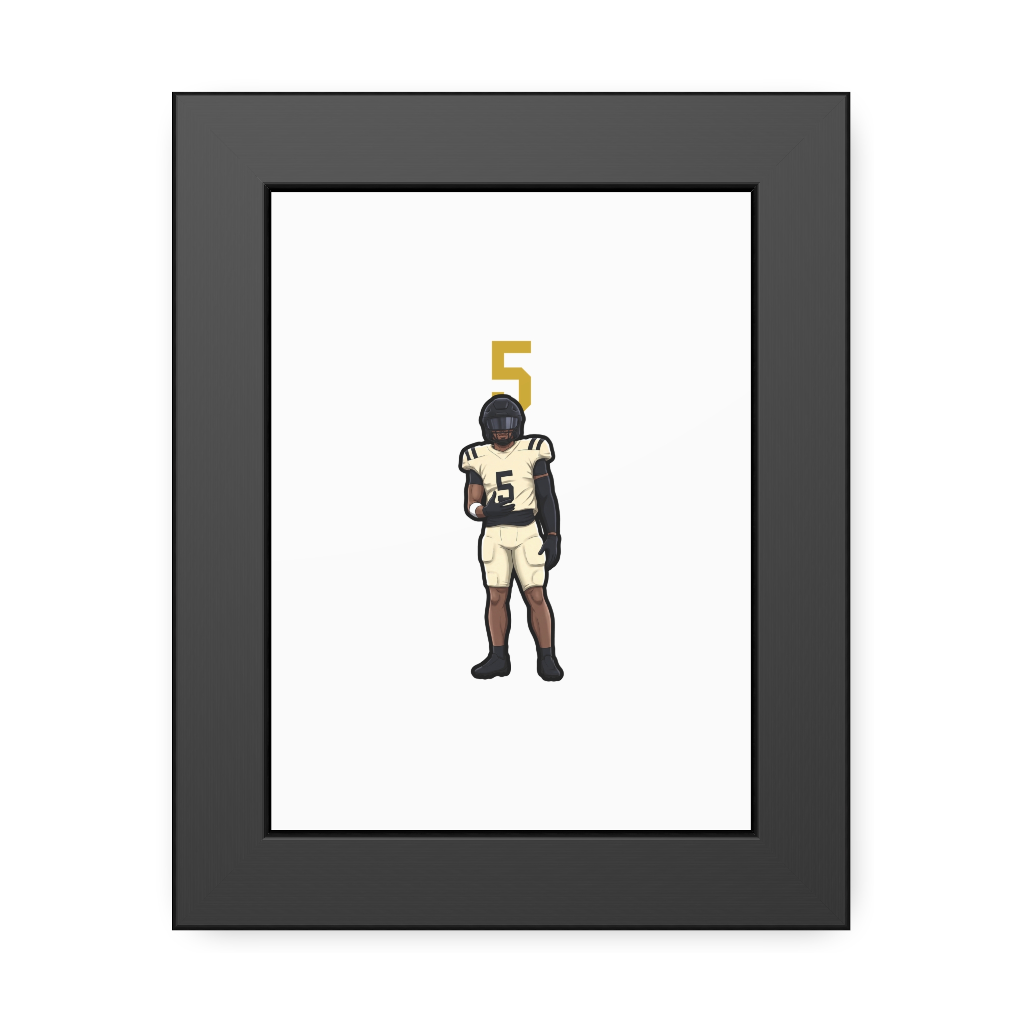 Framed Poster — character_number_top in Black