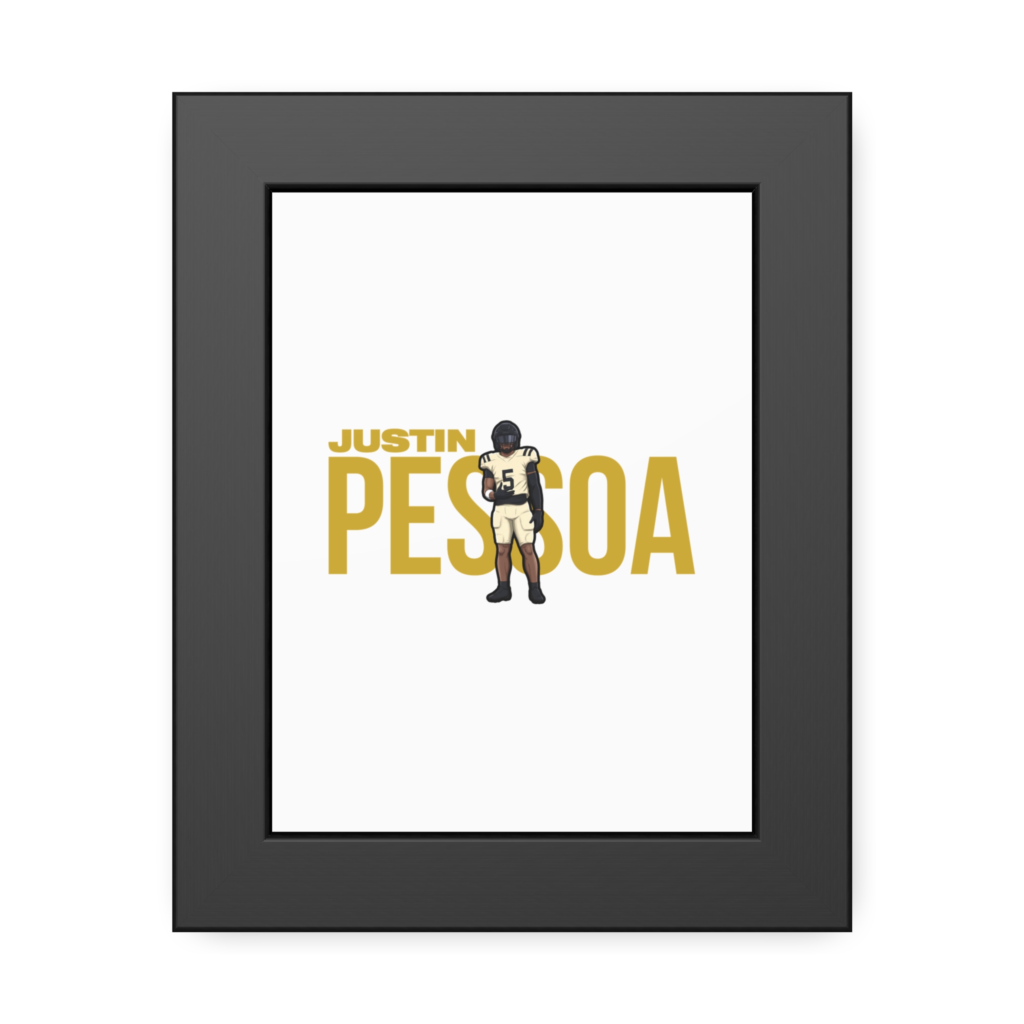 Framed Poster — character_player_name in Black