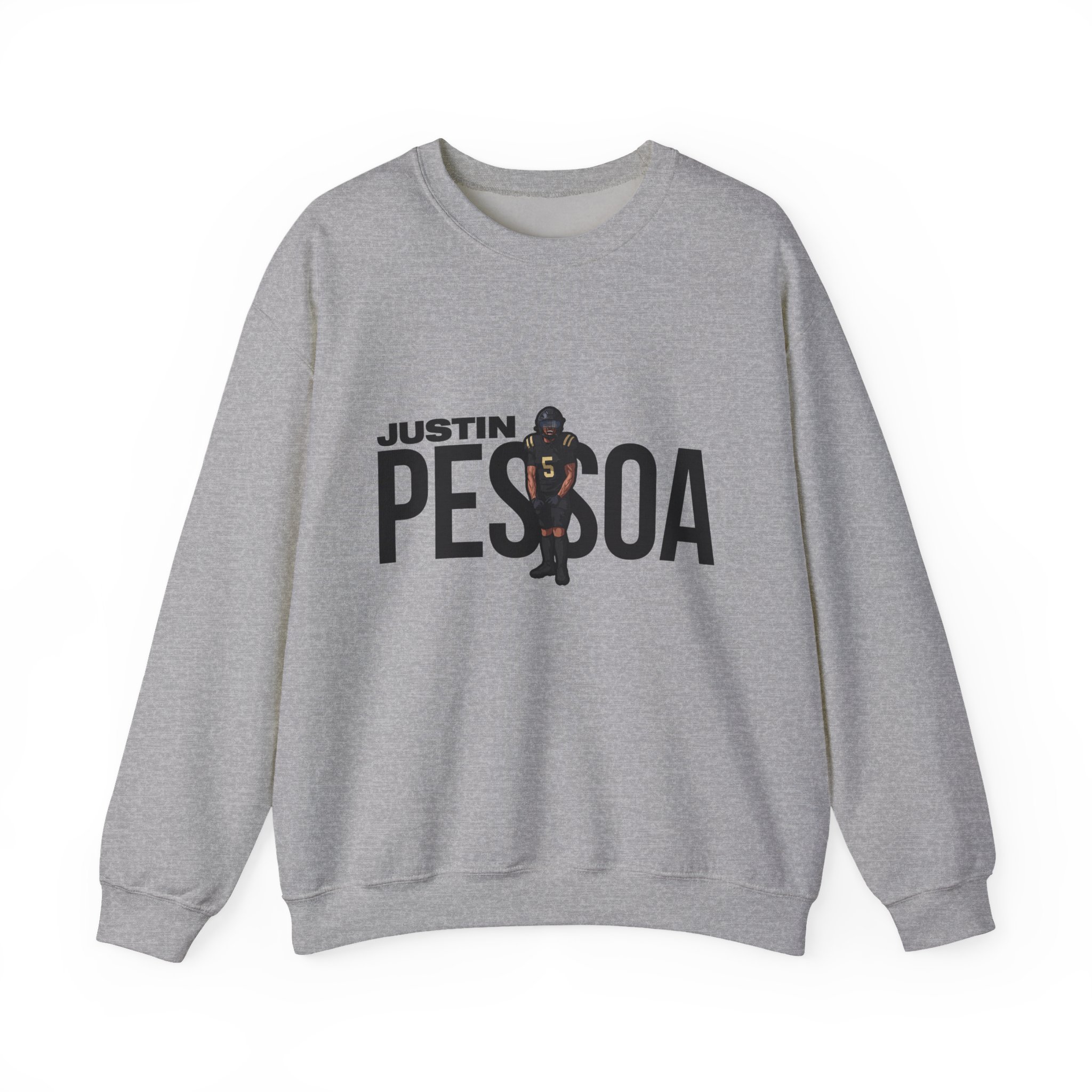 Crewneck Sweatshirt — character_player_name in Grey