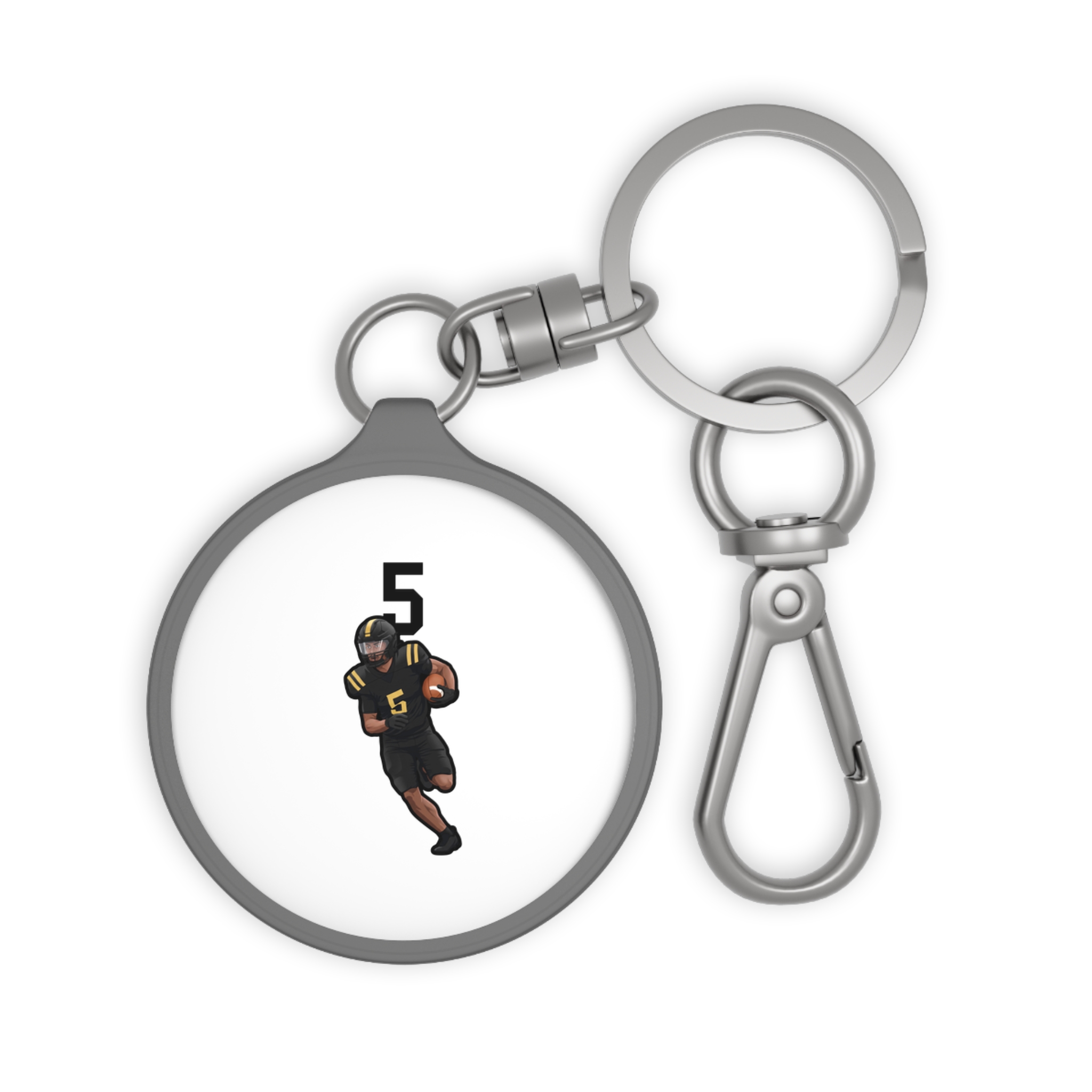 Keychain — character_number_top in Grey