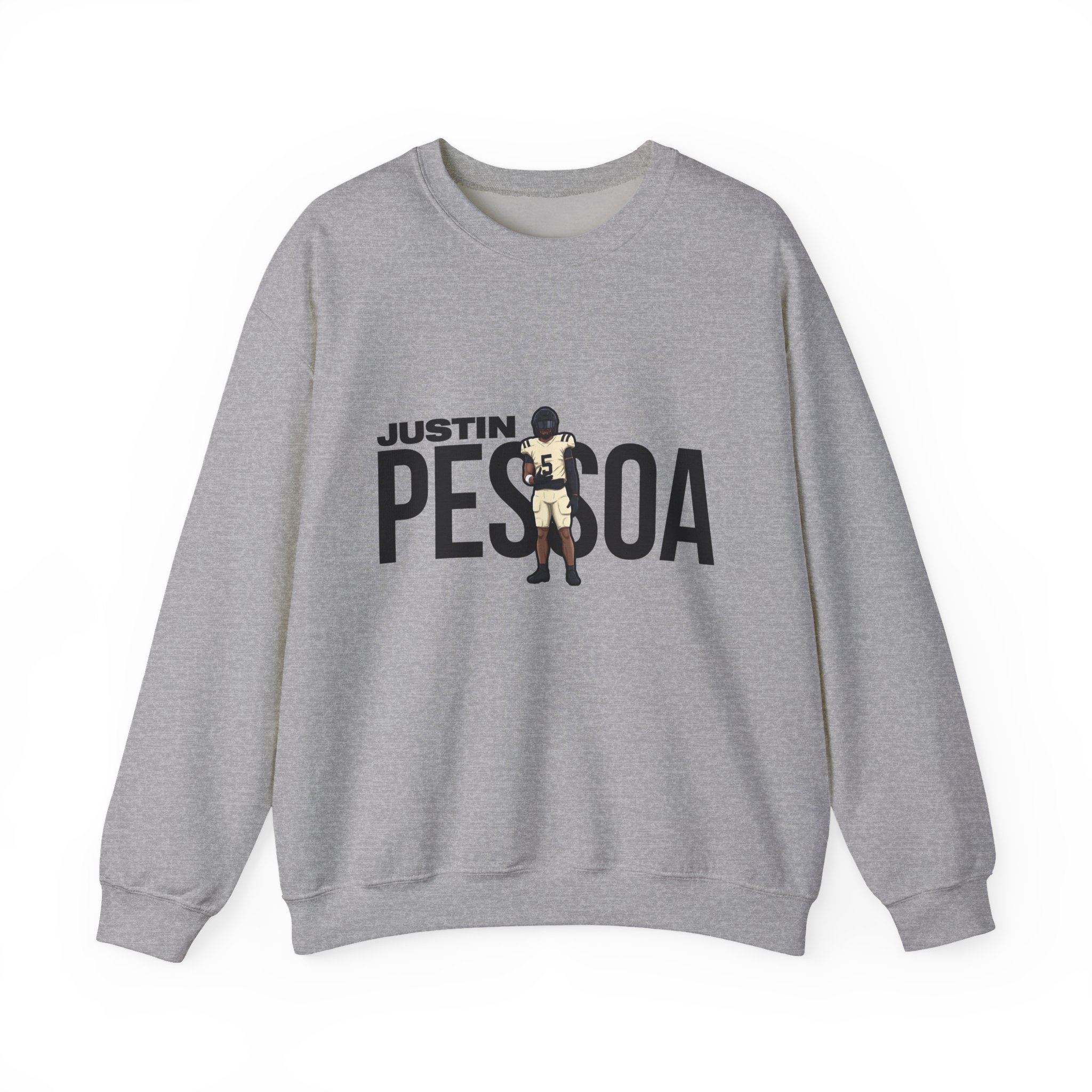 Crewneck Sweatshirt — character_player_name in Grey