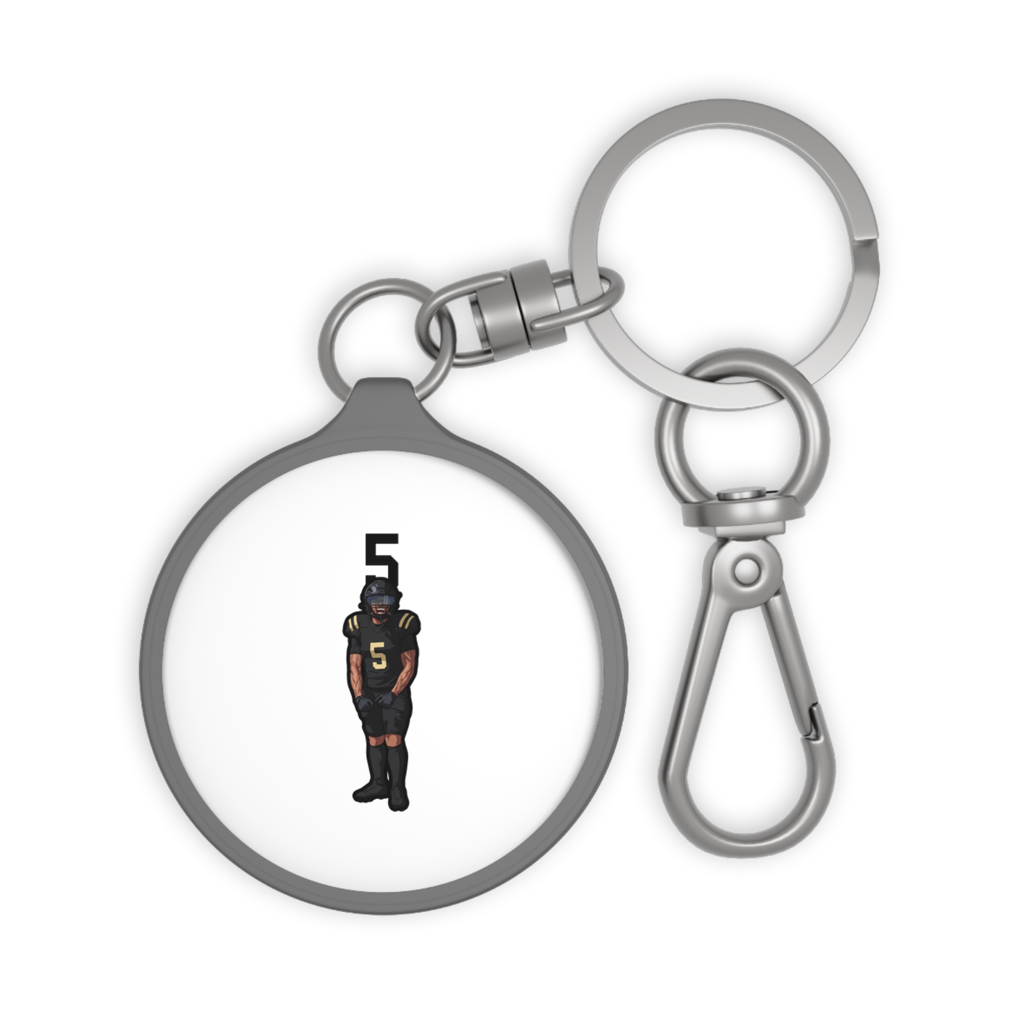 Keychain — character_number_top in Grey