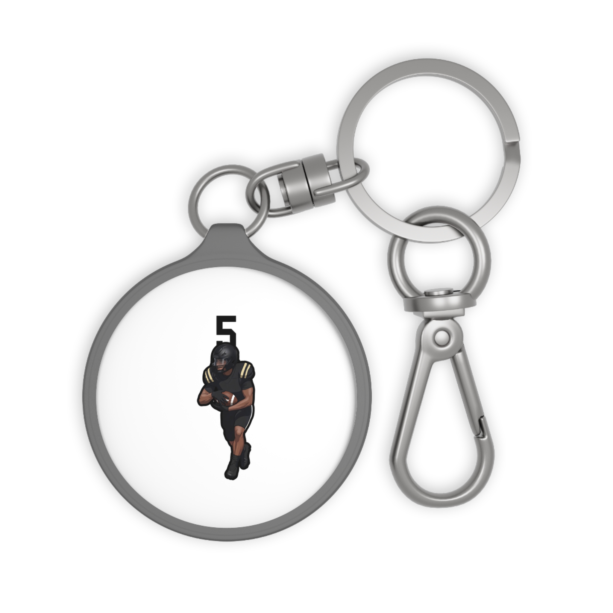 Keychain — character_number_top in Grey