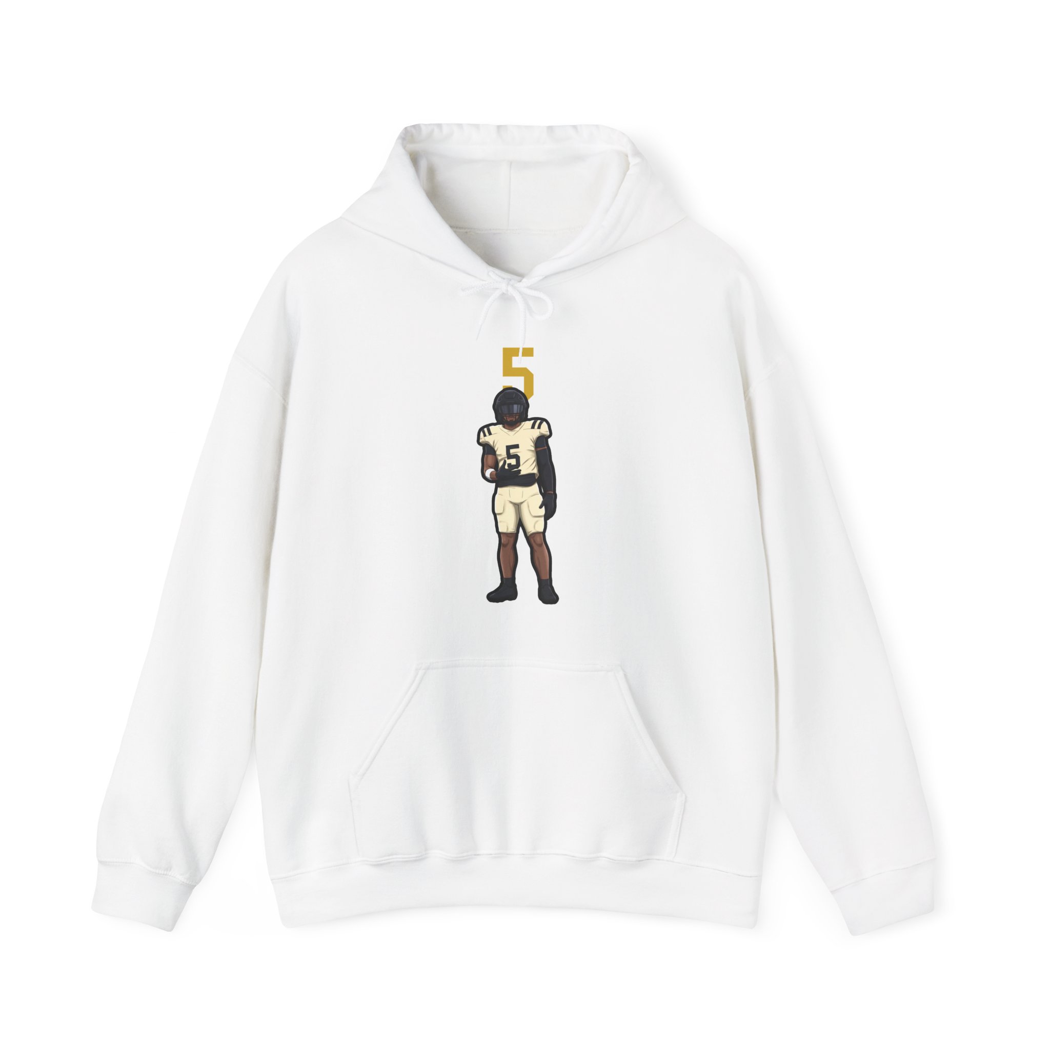 Hoodie — character_number_top in White