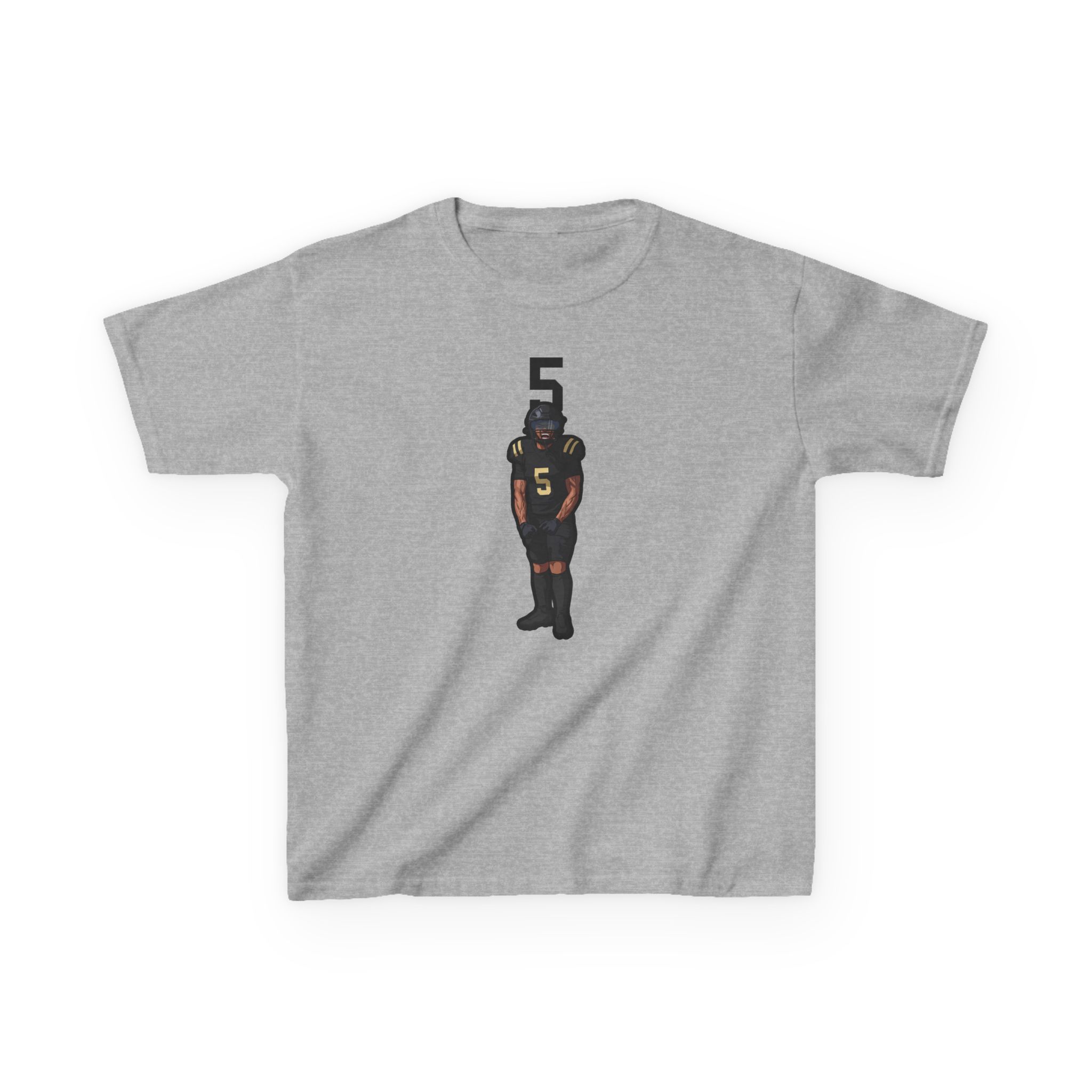 Youth Tee — character_number_top in Grey