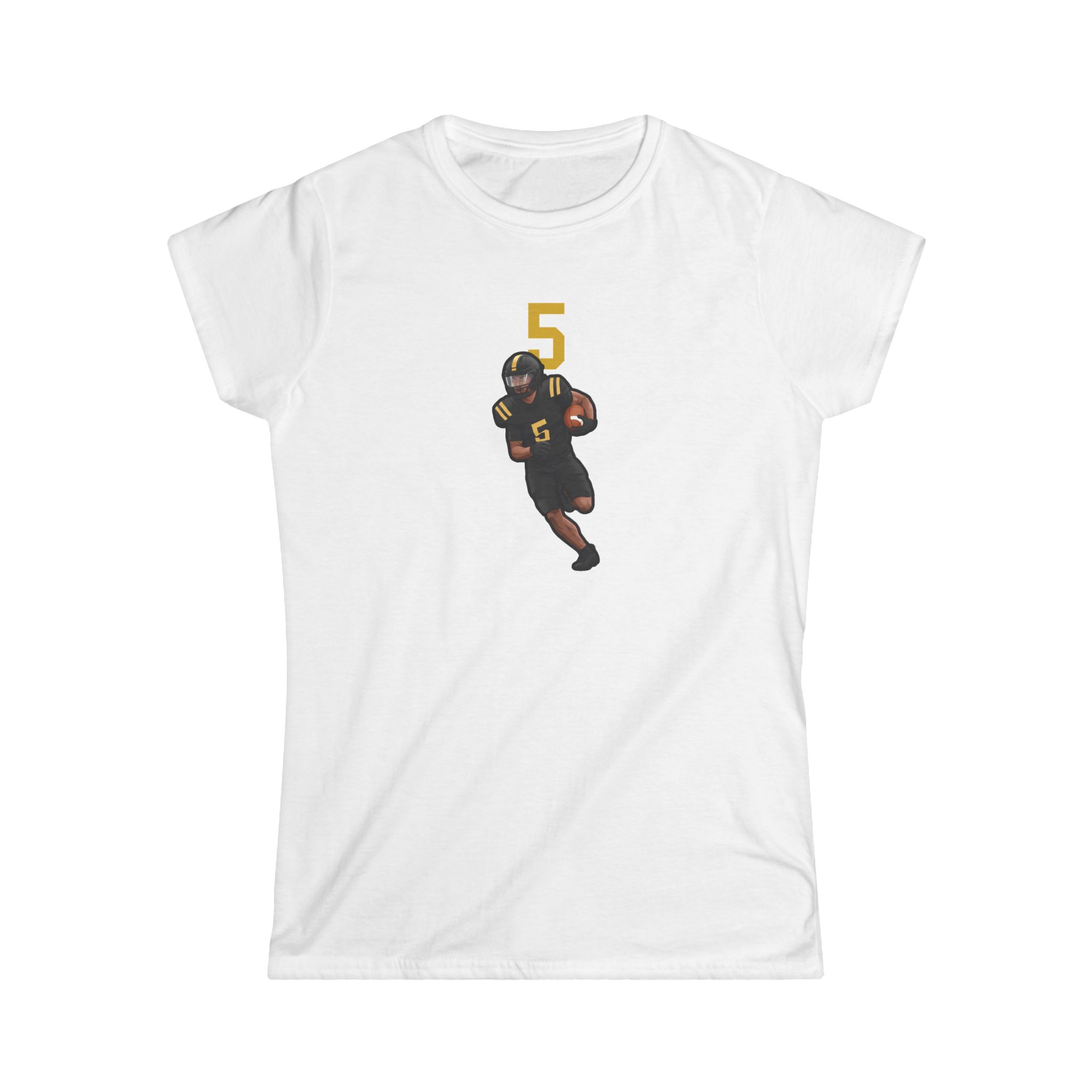 Women's Softstyle Tee — character_number_top in White