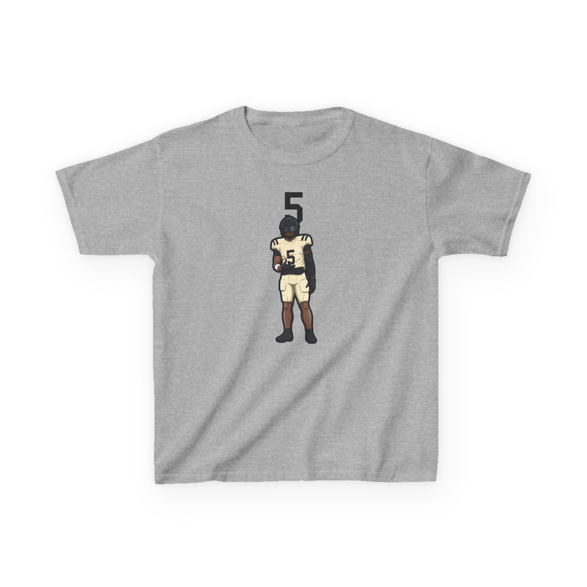 Youth Tee — character_number_top in Grey
