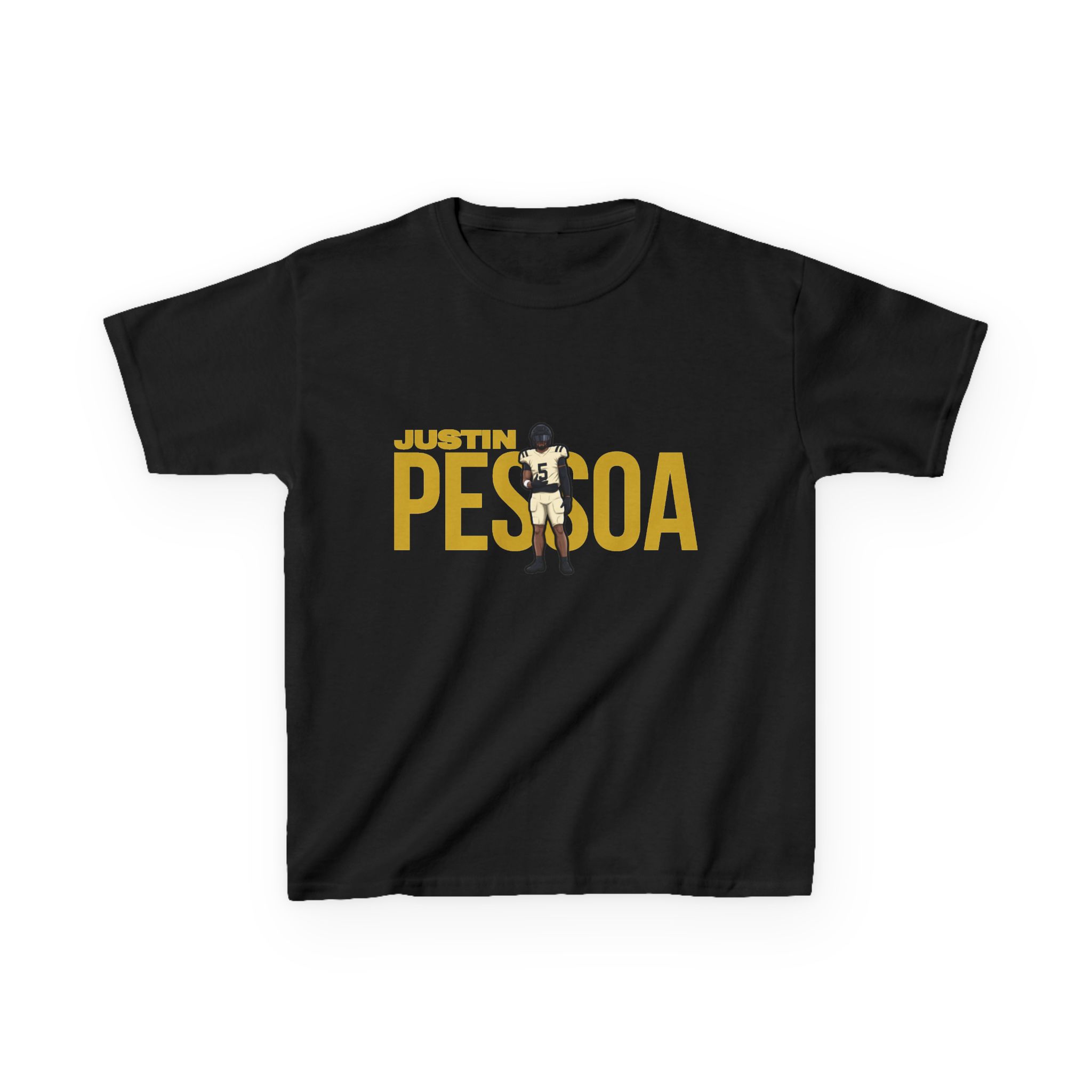 Youth Tee — character_player_name in Black