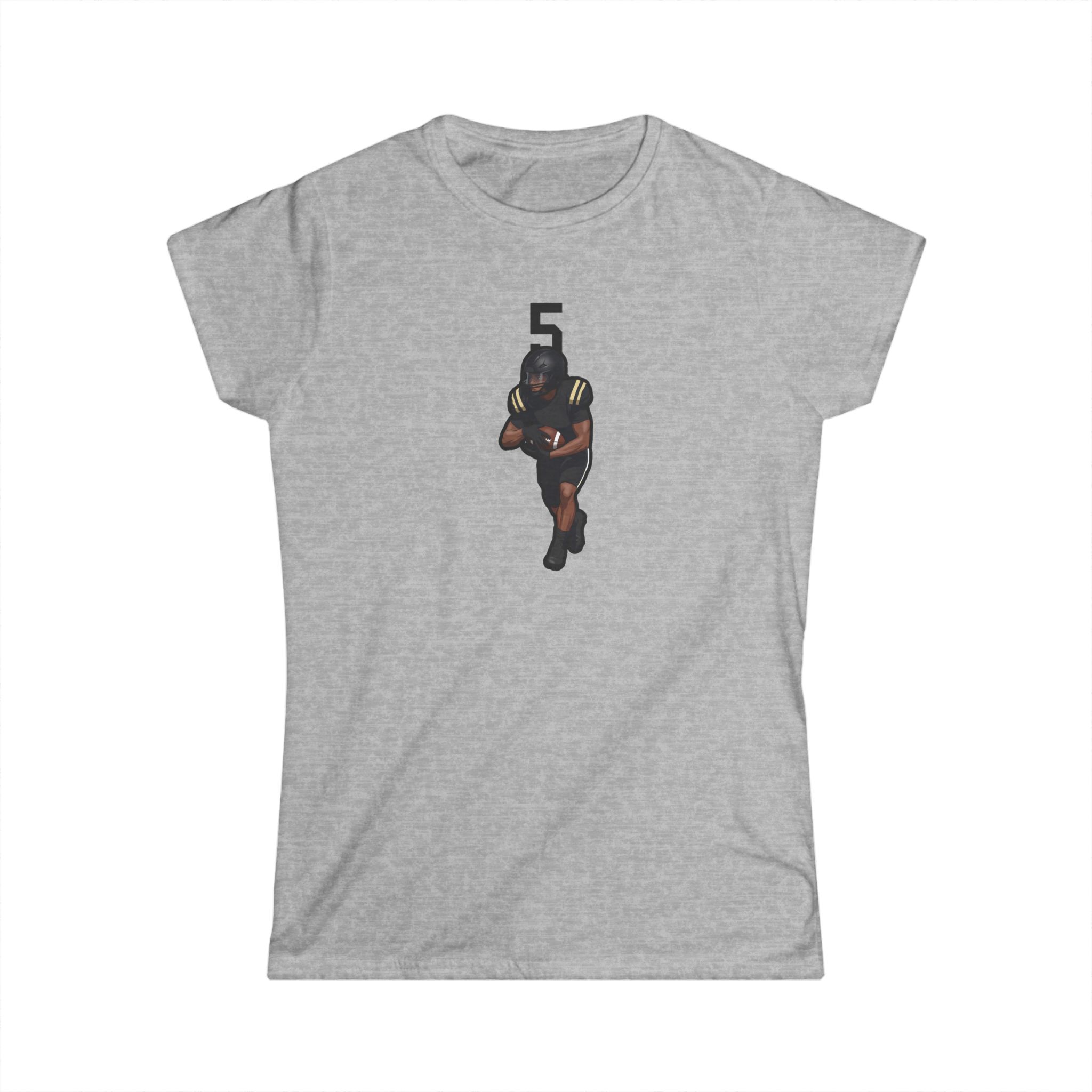 Women's Softstyle Tee — character_number_top in Grey