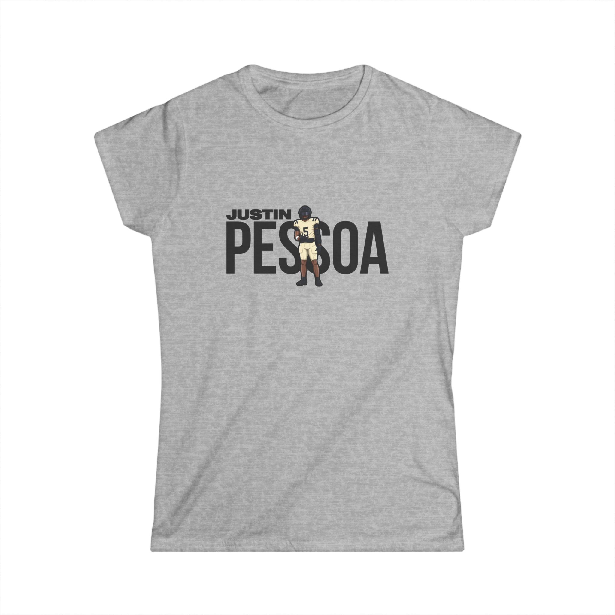 Women's Softstyle Tee — character_player_name in Grey